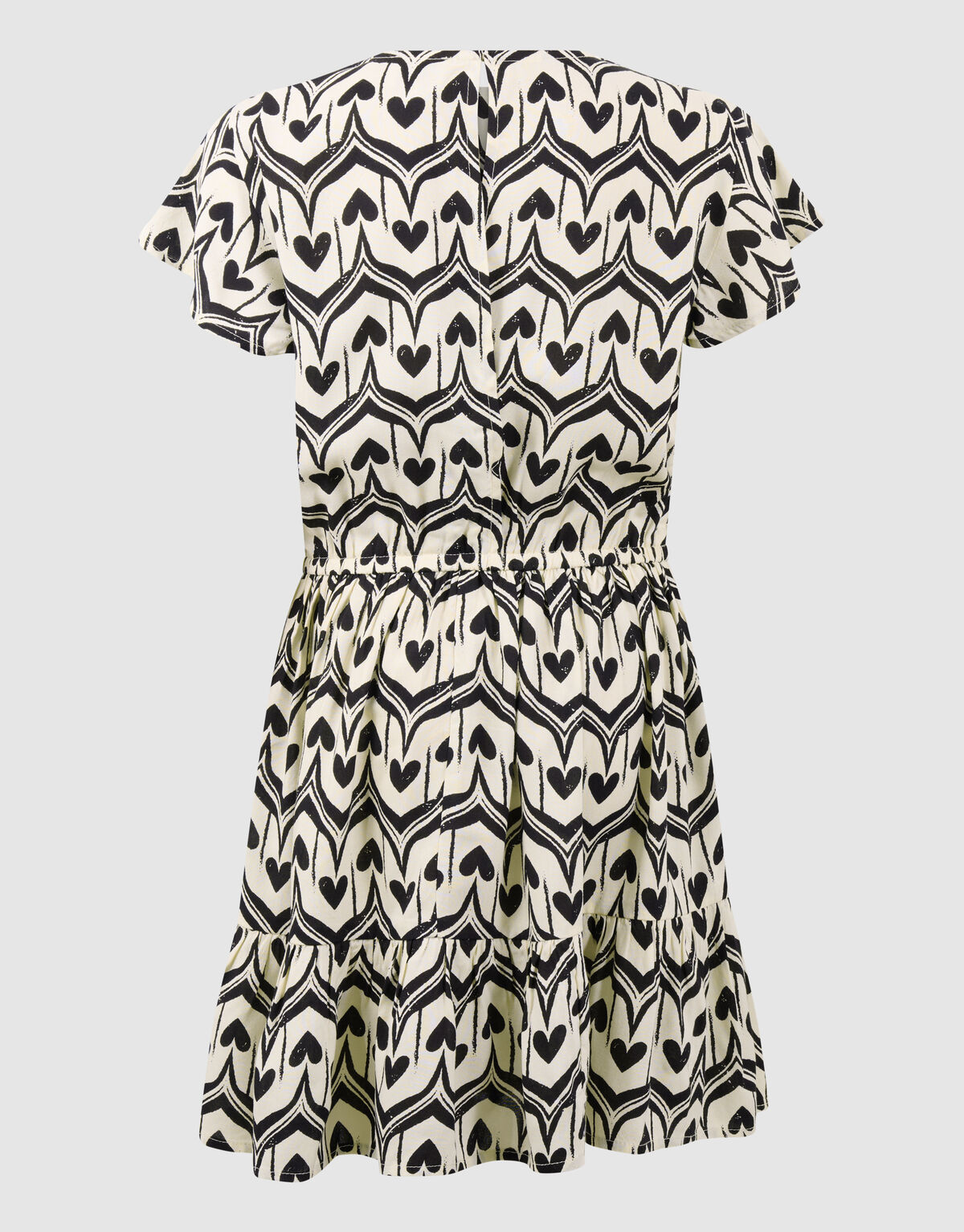Heart Print Mini Kleid Schwarz SHOEBY GIRLS