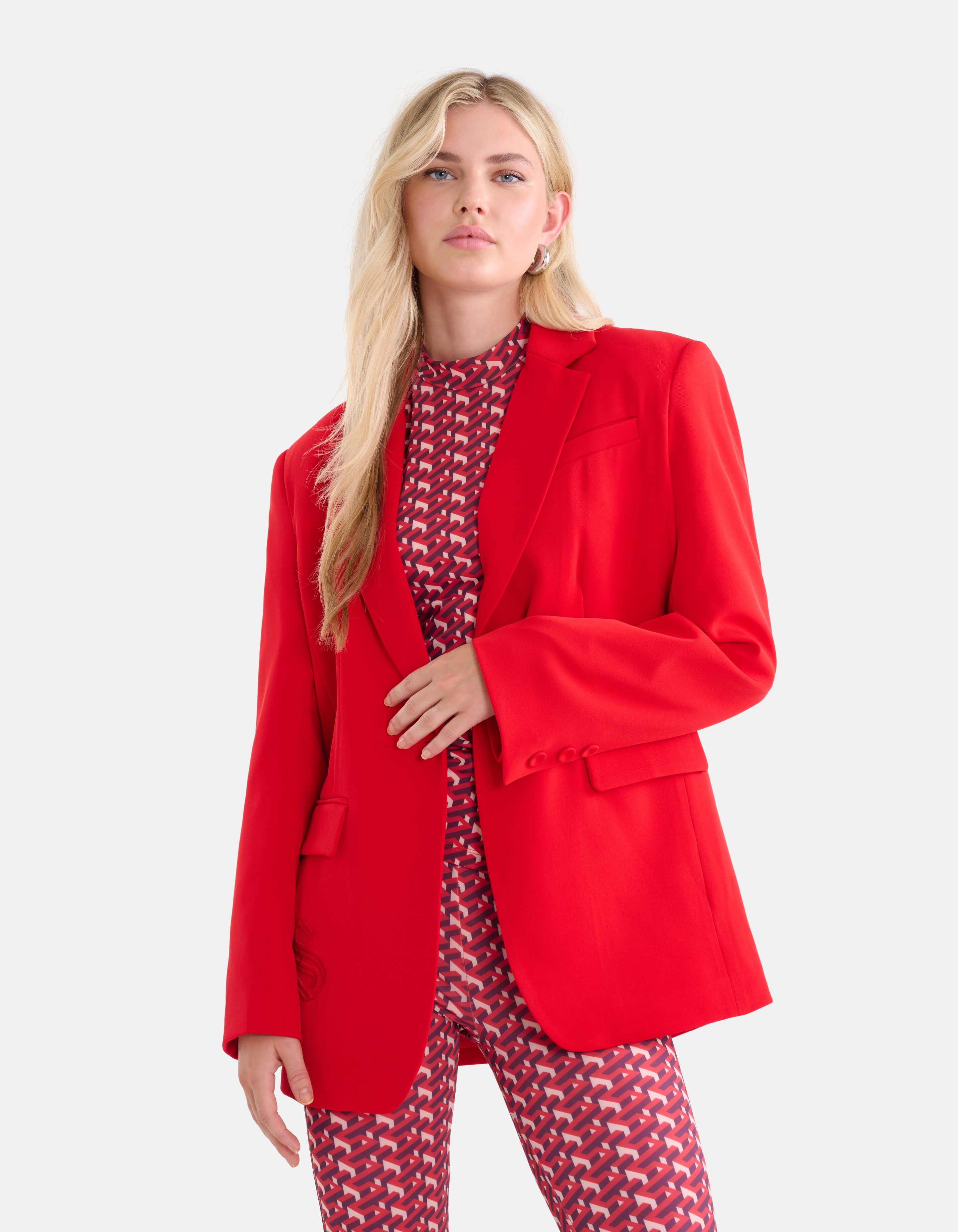 Bestickter Blazer Rot SHOEBY WOMEN