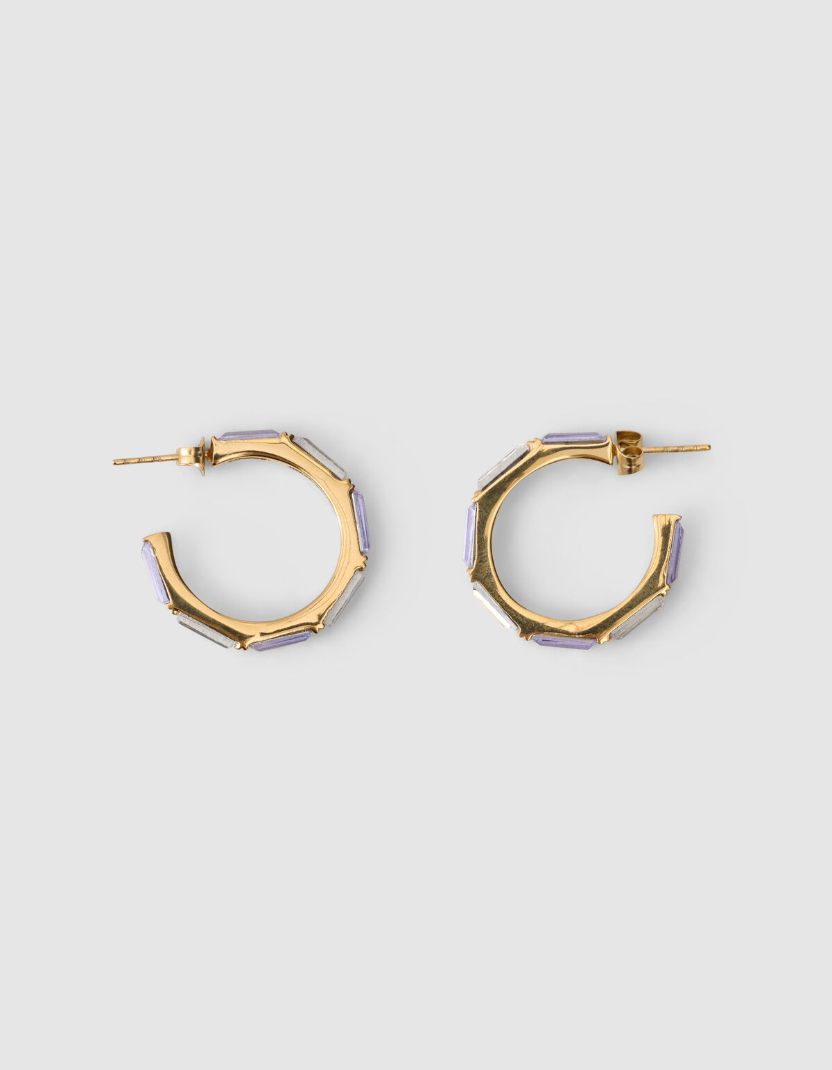 Strass-Creolen in Lila SHOEBY ACCESSOIRES