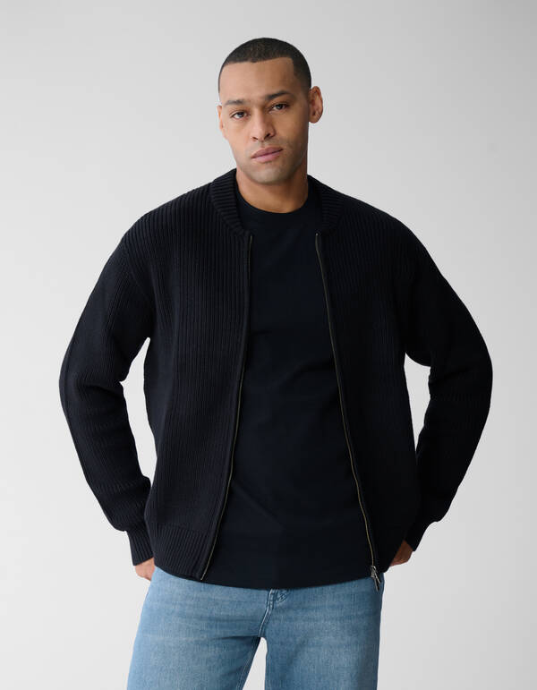 Strick-Bomberjacke Schwarz SHOEBY MEN