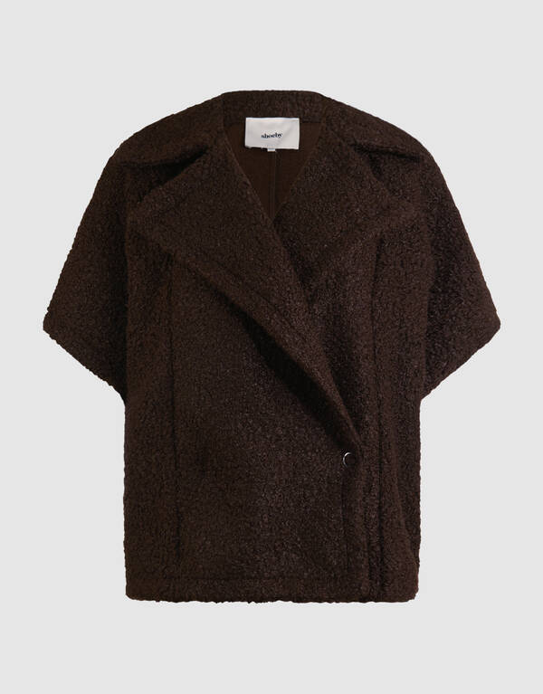 Oversize Teddyweste Dunkelbraun SHOEBY WOMEN