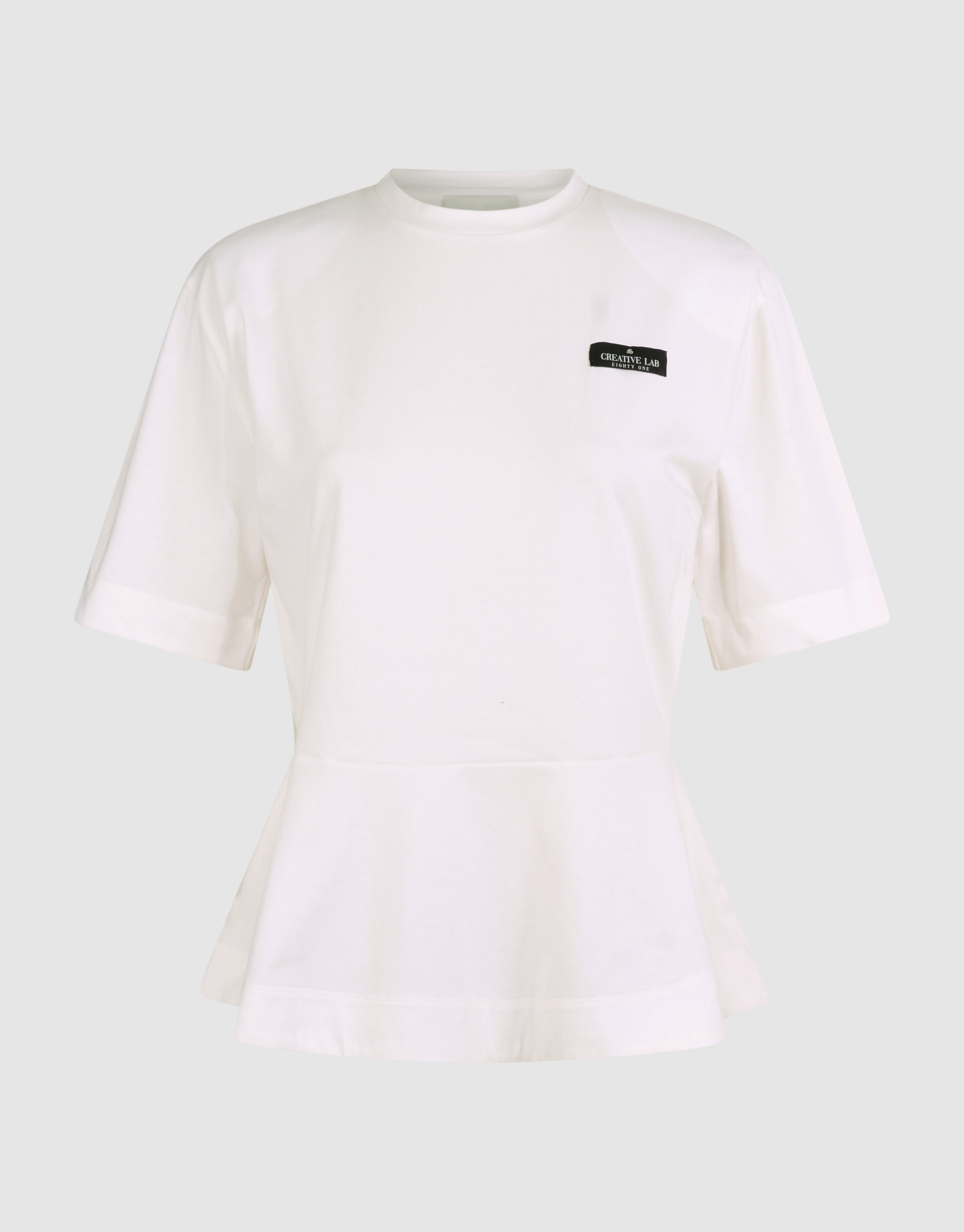 Peplum T-Shirt Wei&szlig; SHOEBY WOMEN