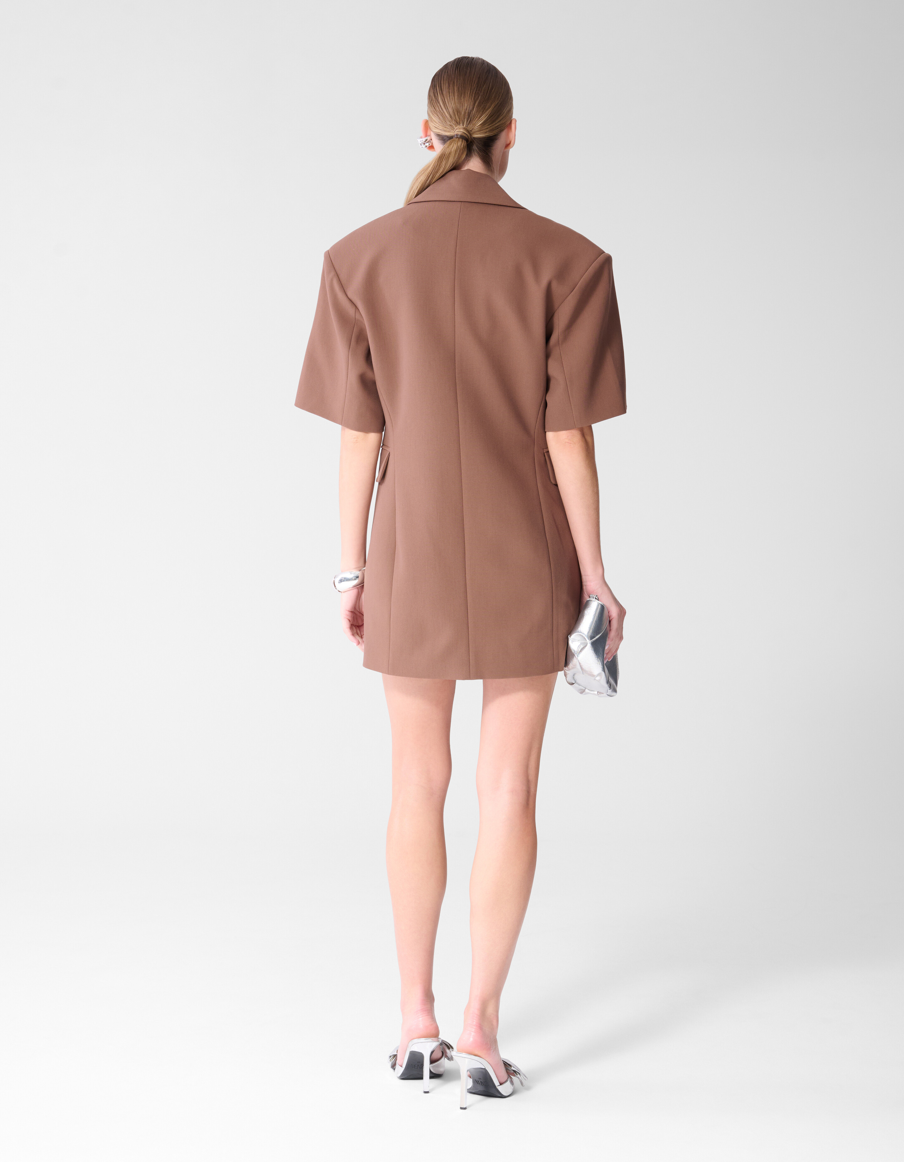 Blazerkleid mit kurzen &Auml;rmeln Braun SHOEBY WOMEN