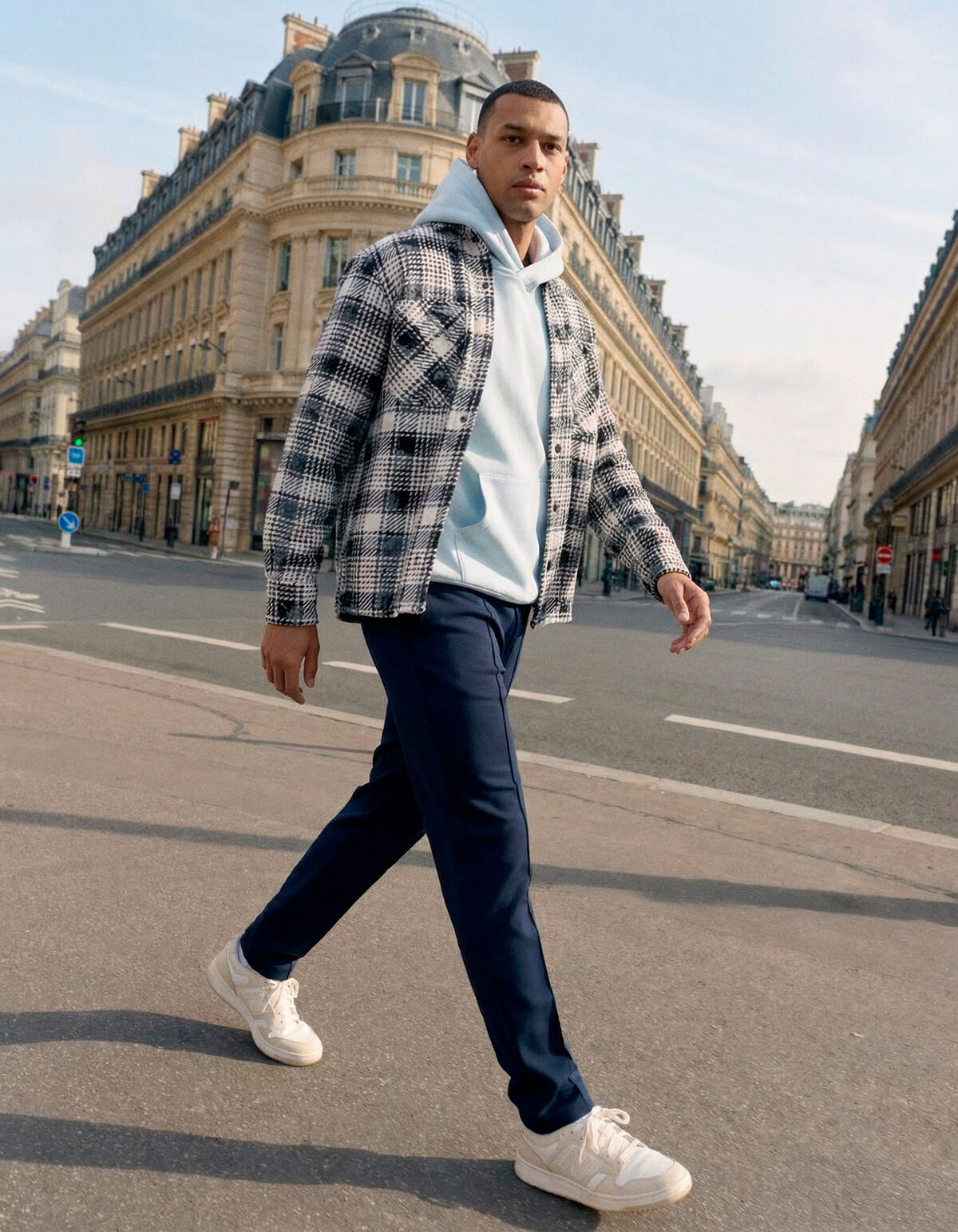 Piqu&eacute; Regular Fit Hose Dunkelblau SHOEBY MEN