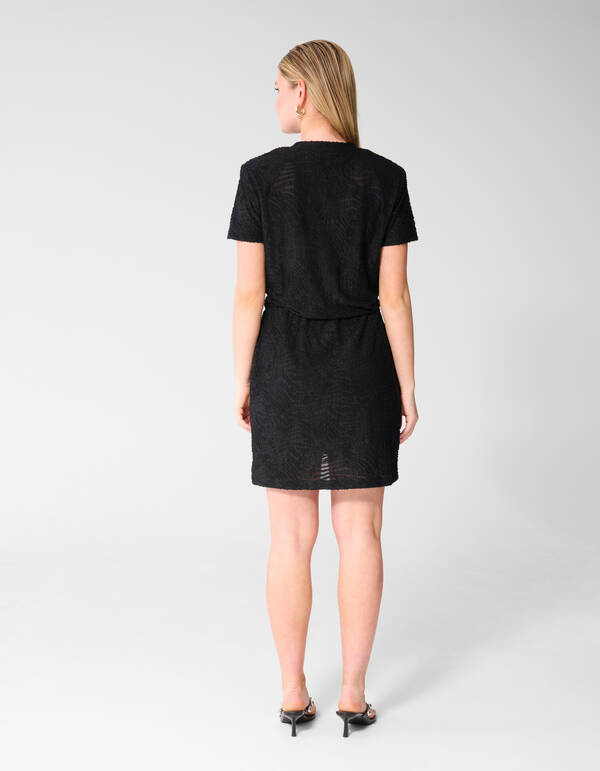 Zebra-Jersey-Kleid Schwarz SHOEBY WOMEN
