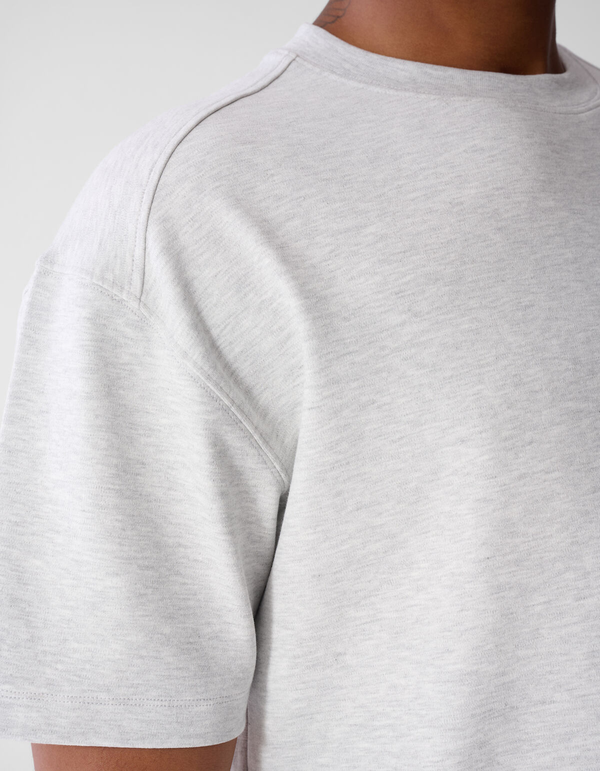 Label-Basic-T-Shirt Hellgrau SHOEBY MEN