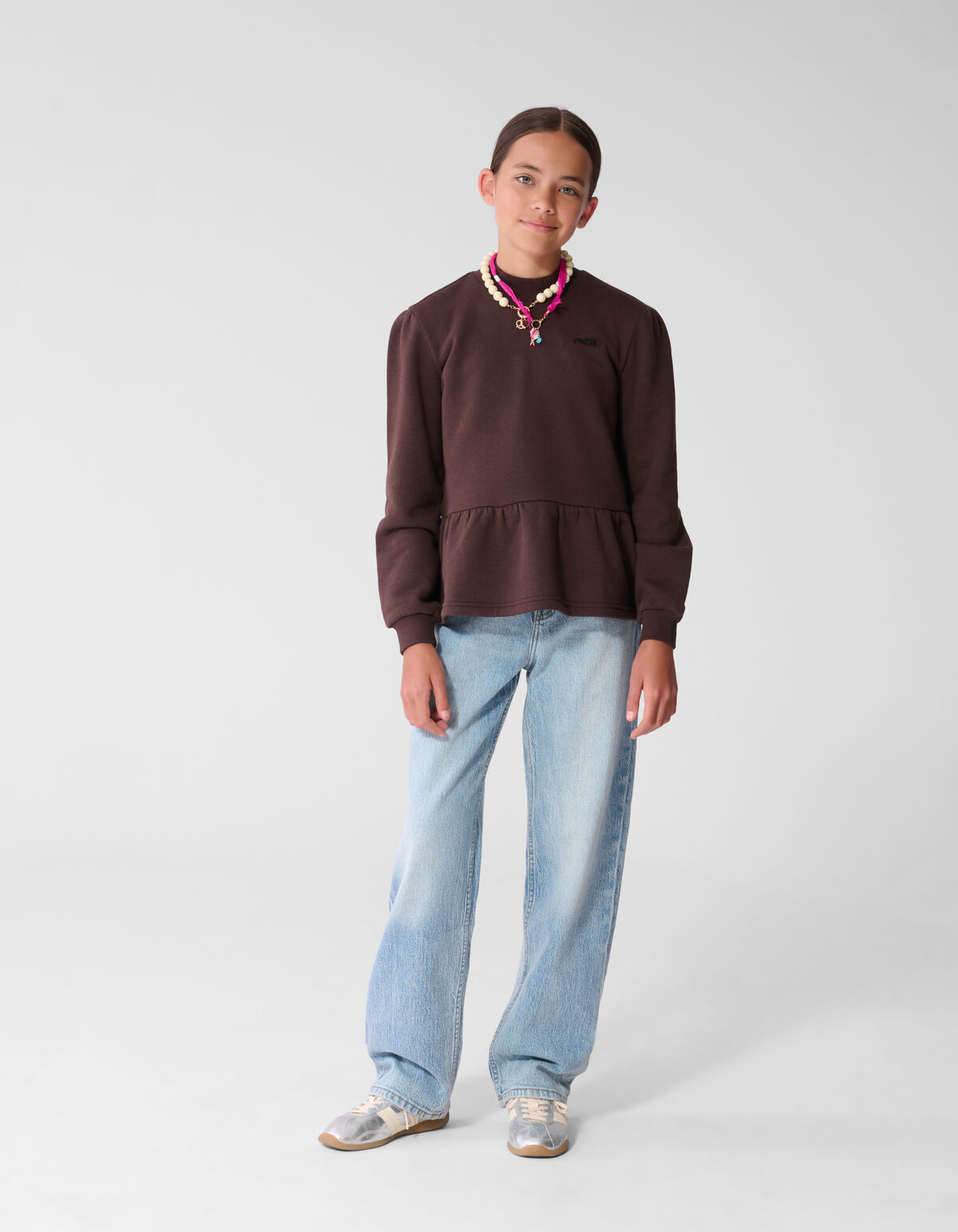 Peplum Pullover Braun SHOEBY GIRLS
