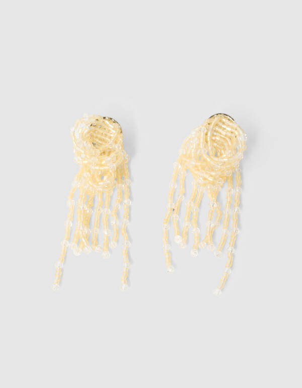 Multi Beaded Ohrringe Hellgelb SHOEBY ACCESSOIRES