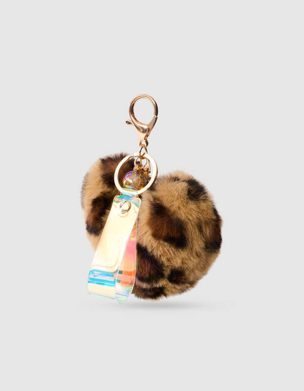 Pelz Leopard Schlüsselanhänger Braun SHOEBY ACCESSOIRES
