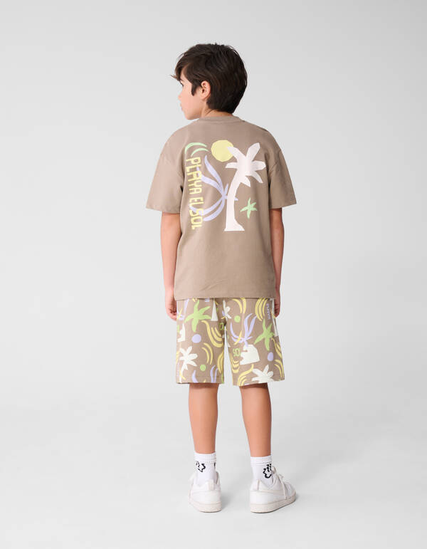 Stranddruck-Shorts Taupe SHOEBY BOYS