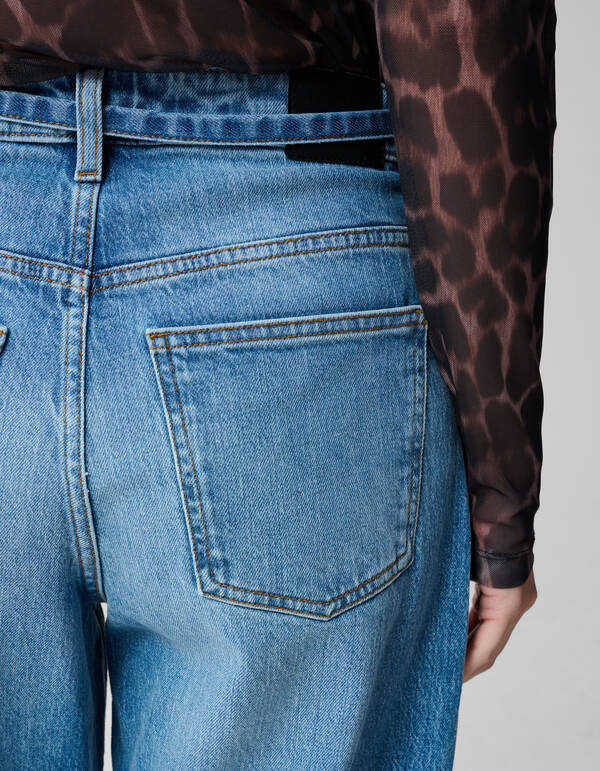 Balloon Fit Jeans Dunkelblau SHOEBY WOMEN