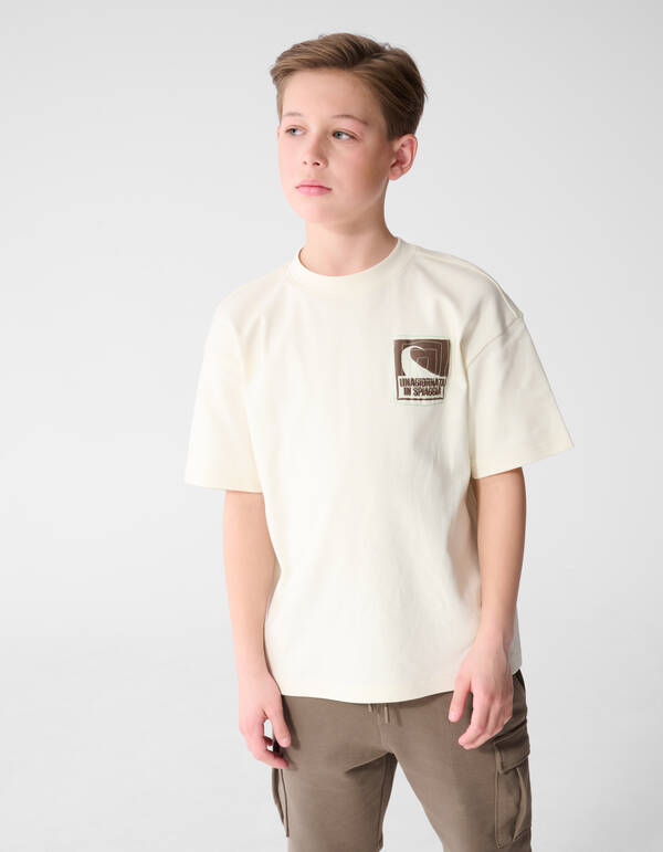 Spiaggia Artwork T-Shirt Gebrochen Wei&szlig; SHOEBY BOYS