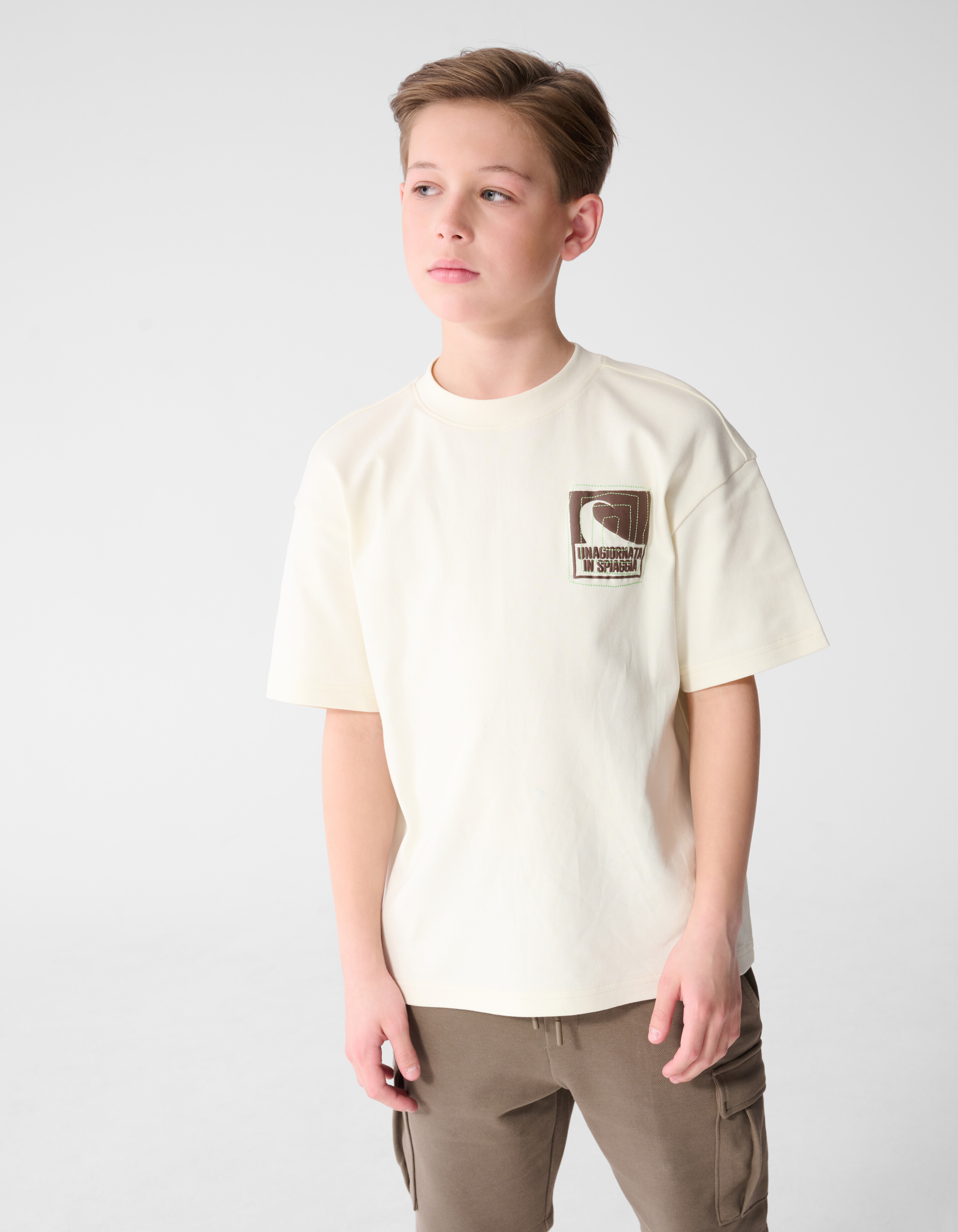 Spiaggia Artwork T-Shirt Gebrochen Wei&szlig; SHOEBY BOYS