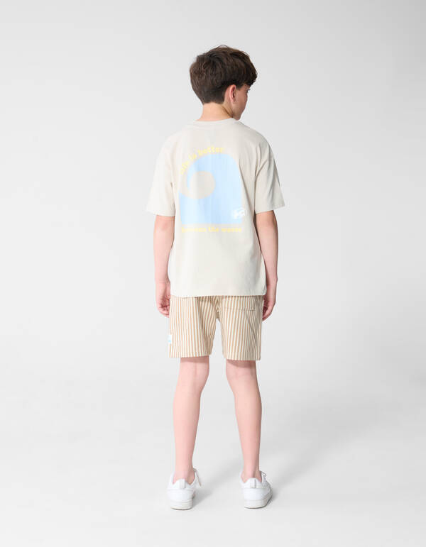 Gestreift Kurz Beige SHOEBY BOYS