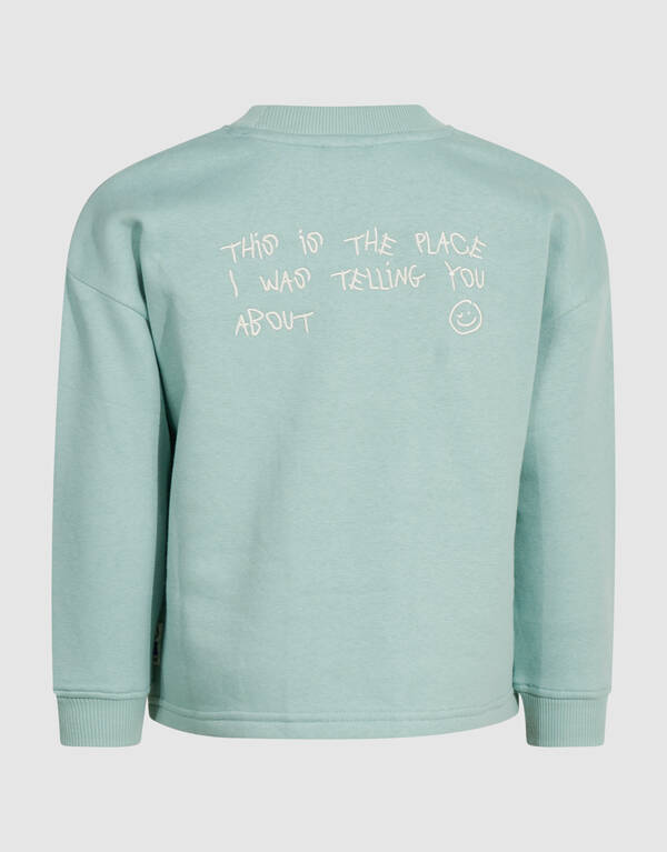 Oversized Artwork-Sweatshirt Hellgr&uuml;n SHOEBY BOYS