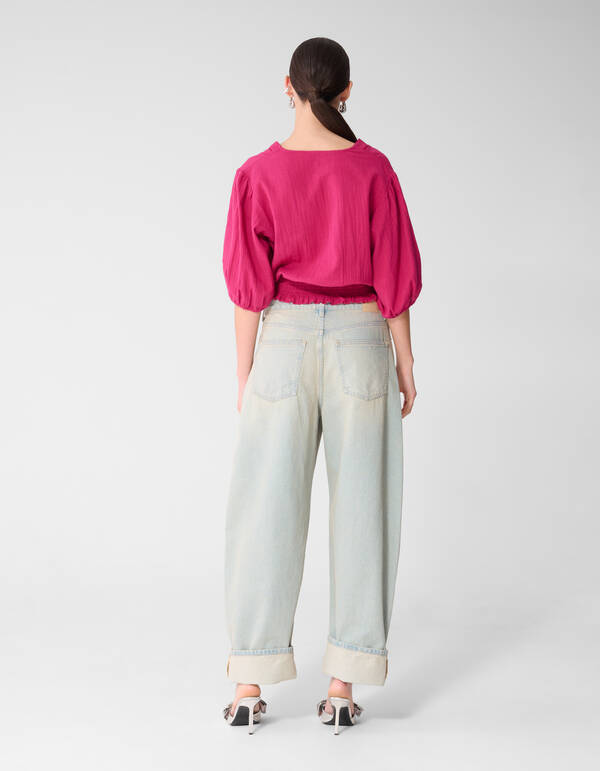Tape-Cropped-Top in Rosa SHOEBY WOMEN