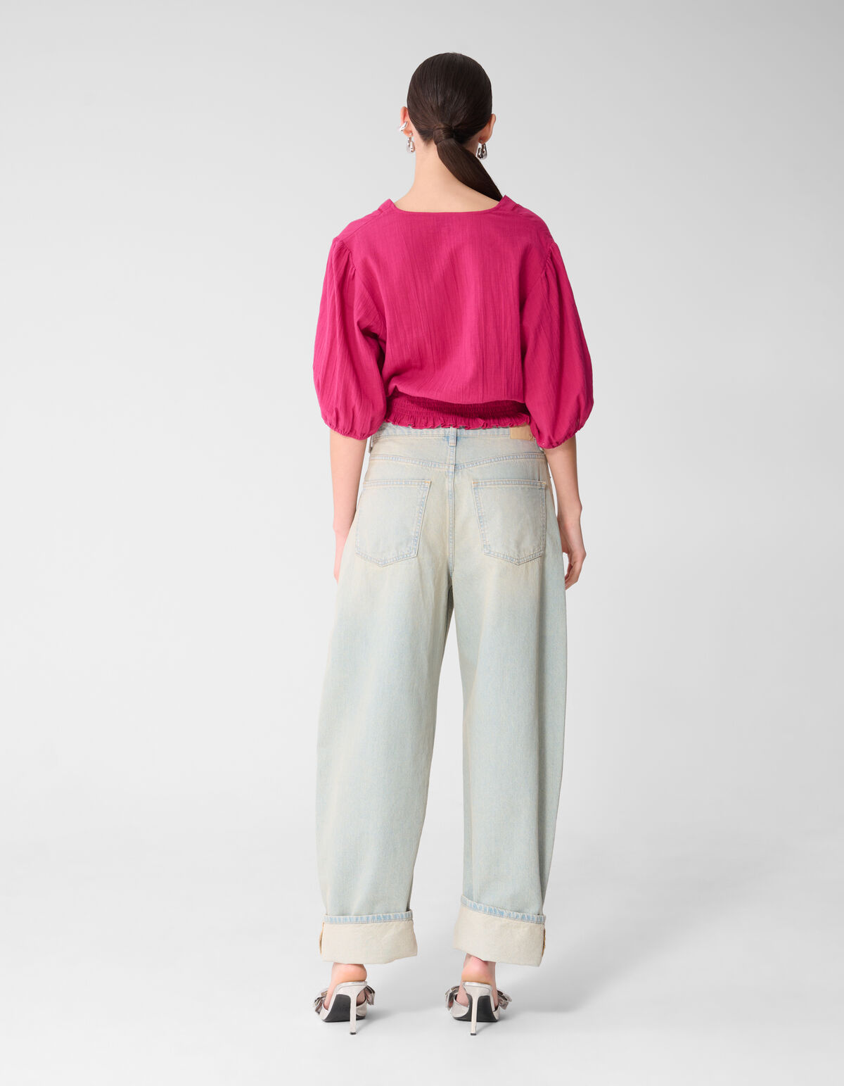 Tape-Cropped-Top in Rosa SHOEBY WOMEN