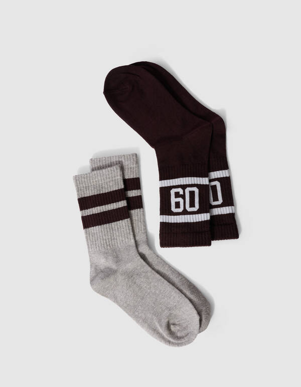 Socken-Set Grau/Dunkelbraun SHOEBY ACCESSOIRES