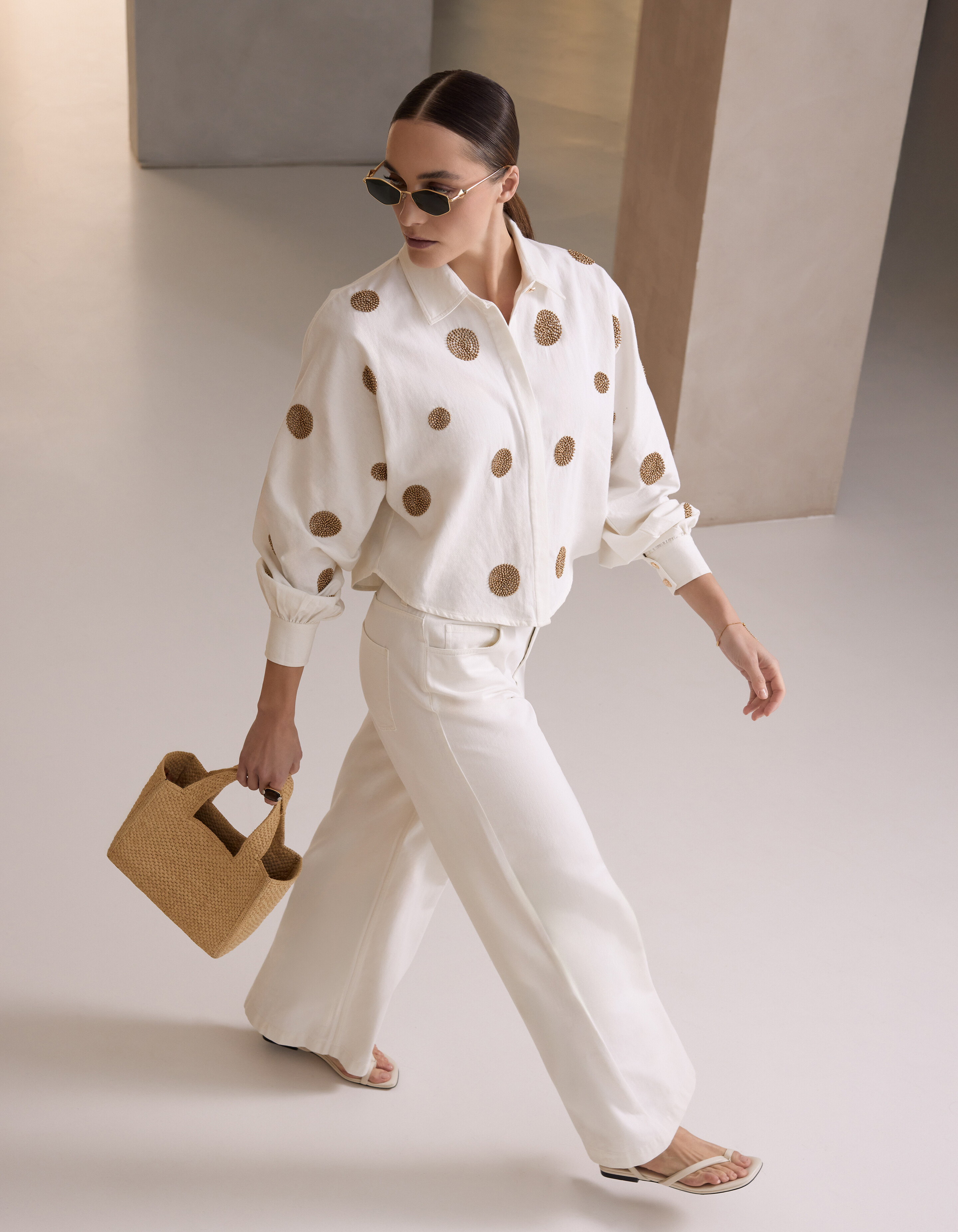 Wide-Leg-Fit-Jeans Wei&szlig; von Mieke SHOEBY WOMEN