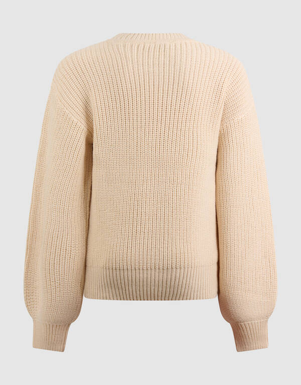 Pullover mit gro&szlig;em Herz Sand SHOEBY GIRLS