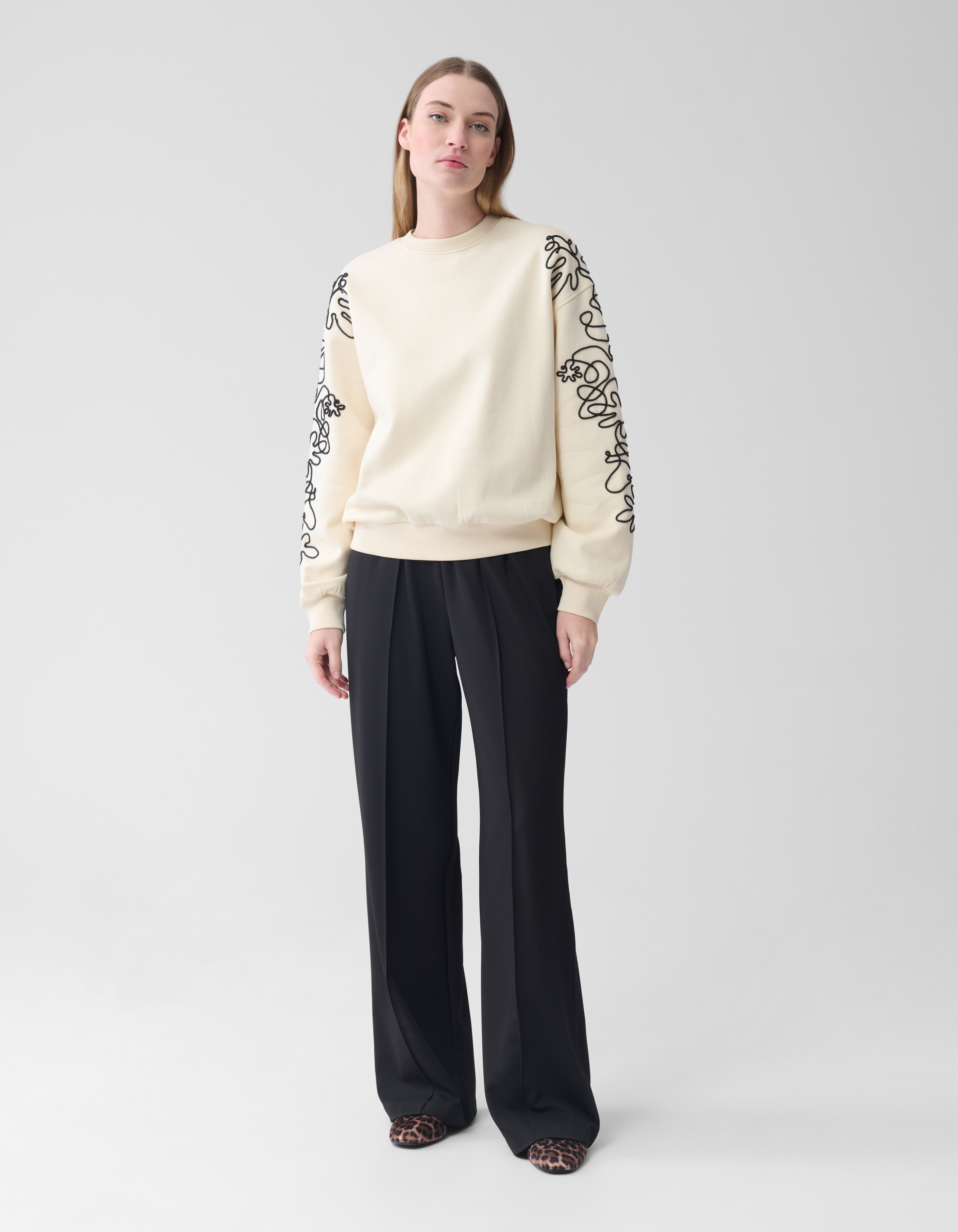 Basic-Hose mit weitem Bein Schwarz SHOEBY WOMEN