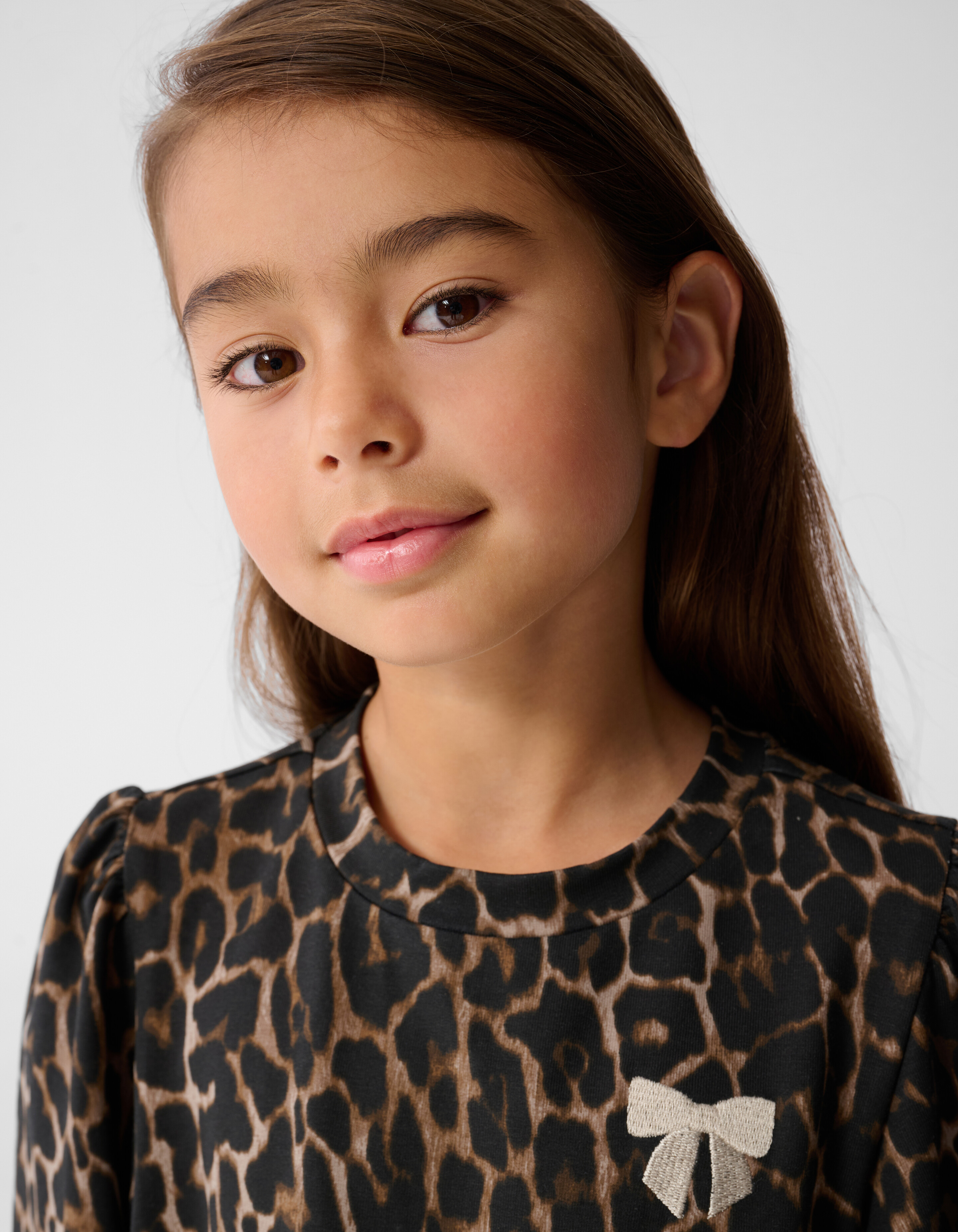 Gedrucktes Leopardenkleid Braun SHOEBY GIRLS