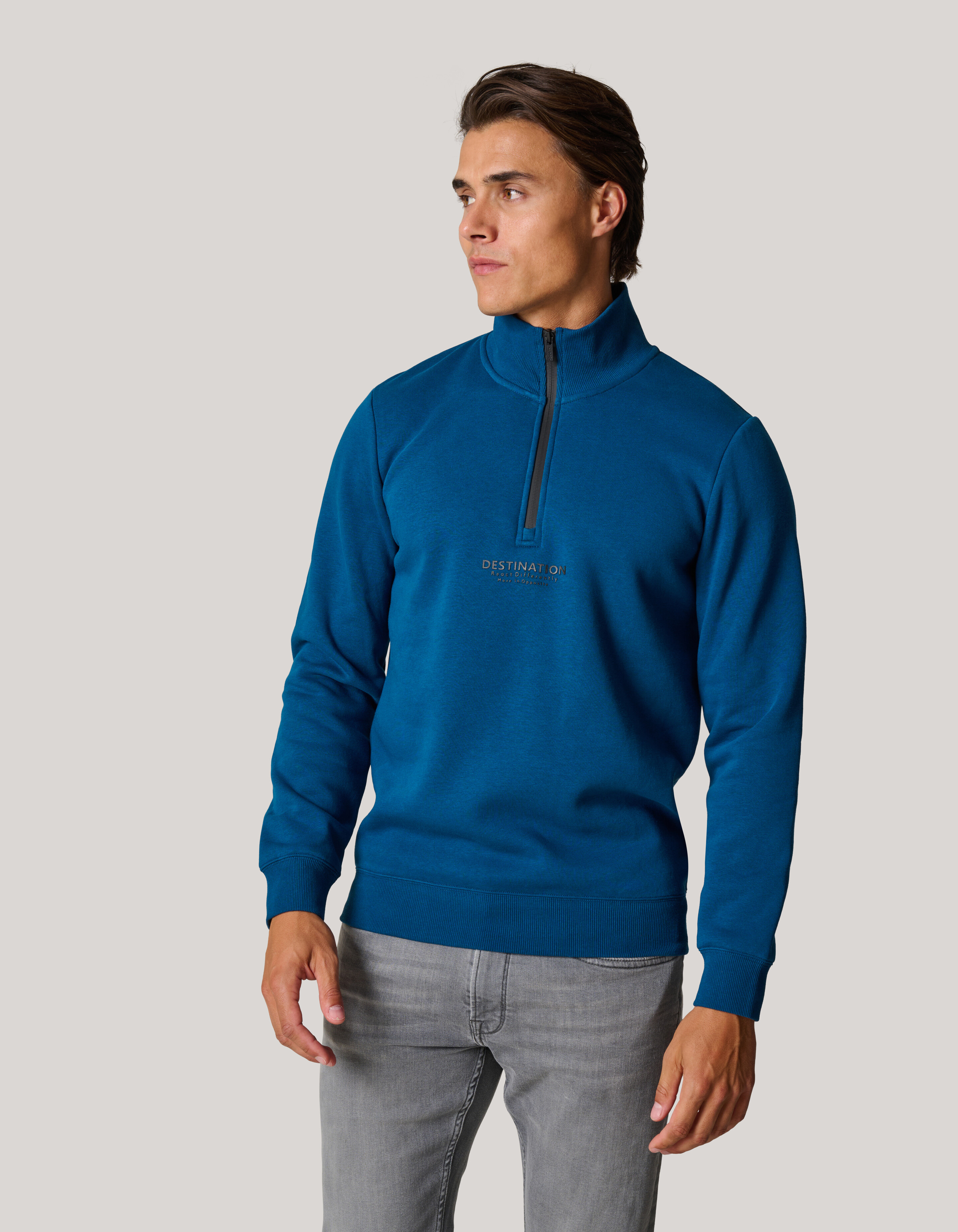 Pullover mit Reißverschluss Dunkelblau SHOEBY MEN