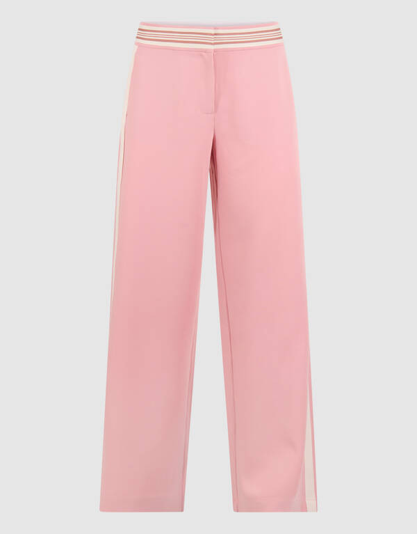Sportliche Hose mit weitem Bein Hellrosa SHOEBY WOMEN