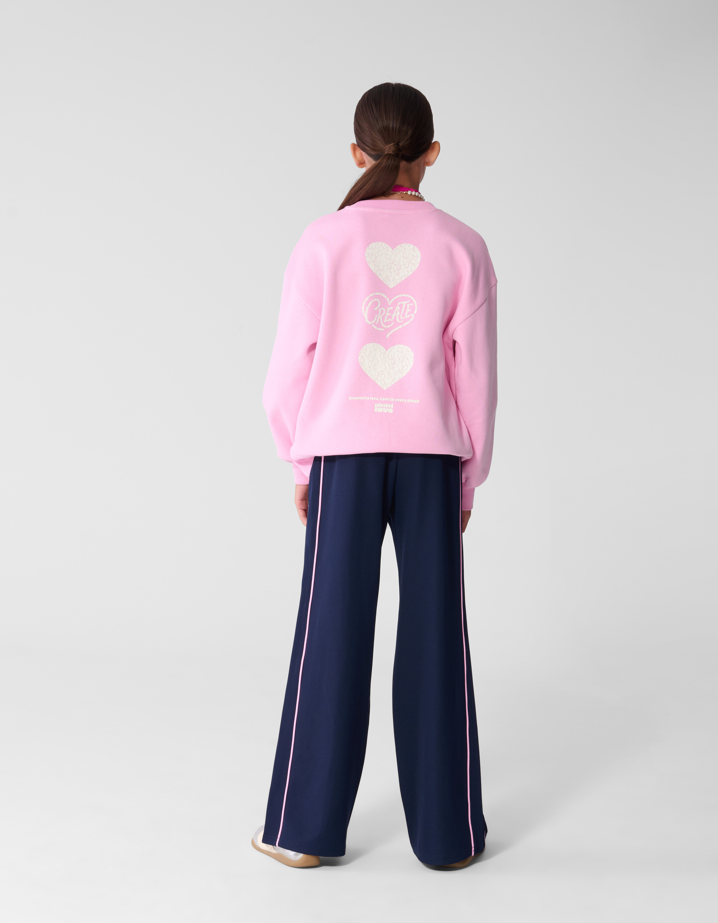 Sporty Piping Wide Leg Fit Hose Dunkelblau SHOEBY GIRLS