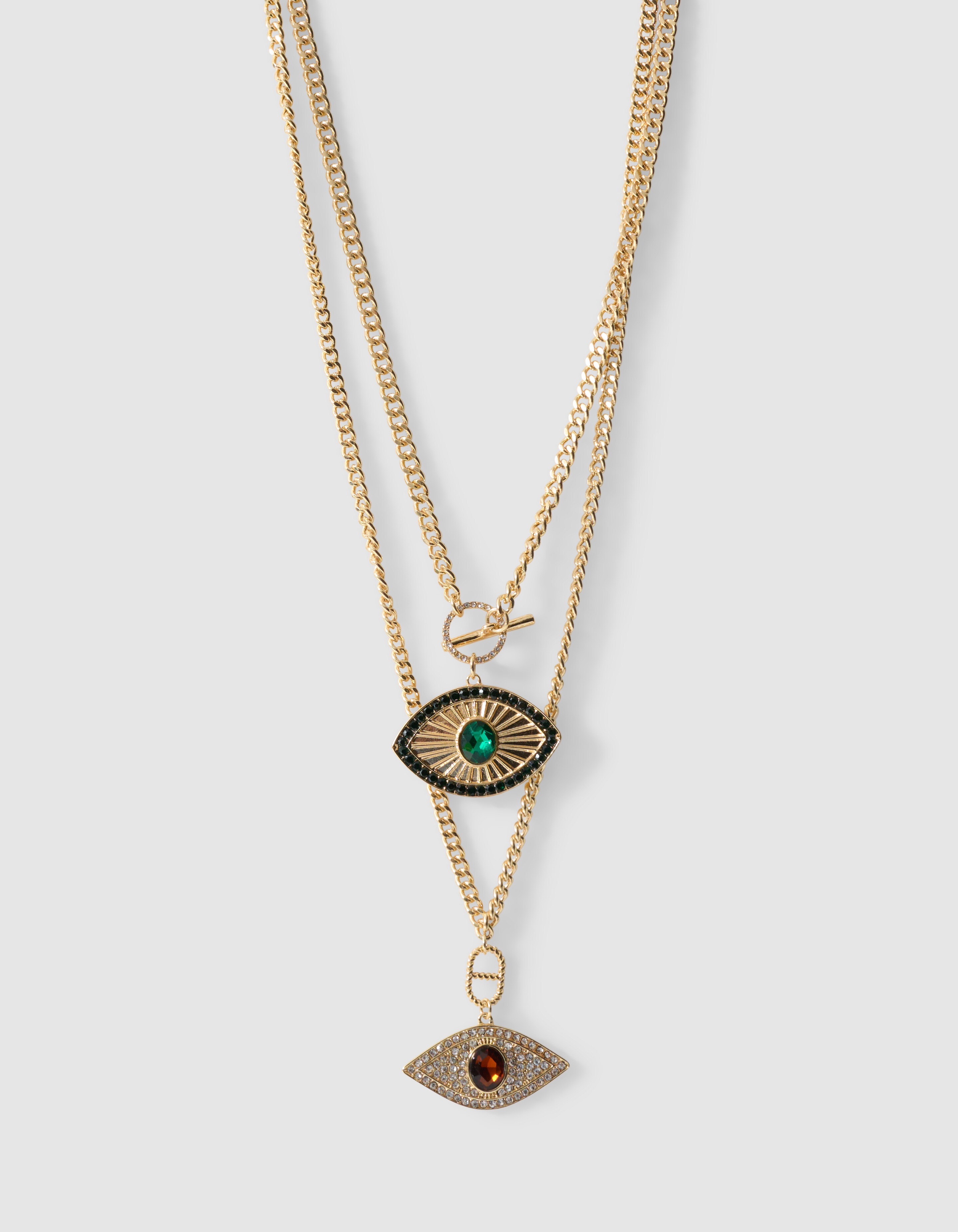 Double Eye Halskette Gold von Fred SHOEBY ACCESSOIRES