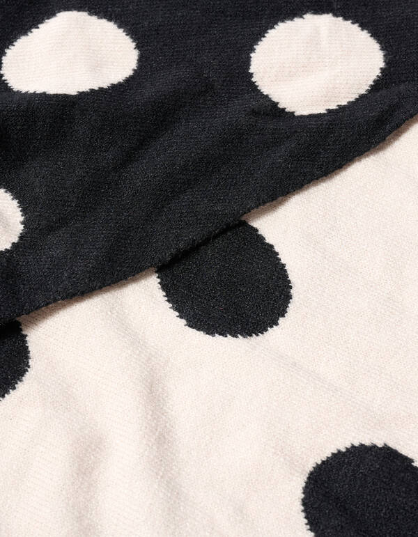 Polkadot Triangel Sjaal Zwart/Wit SHOEBY ACCESSOIRES