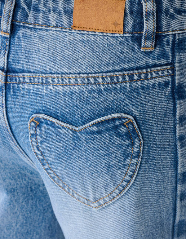 Jeans mit Falten und weitem Bein, blau SHOEBY GIRLS