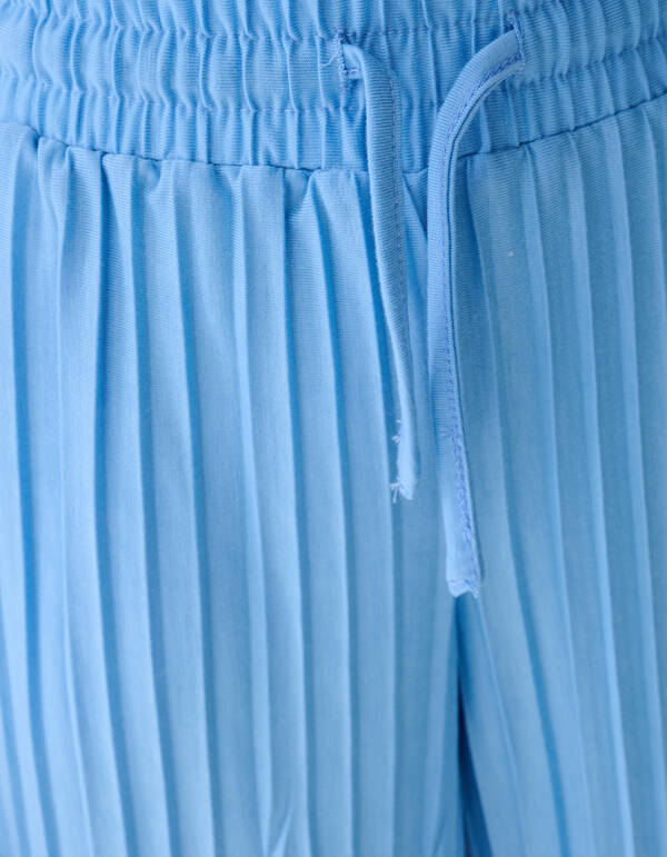 Pliss&eacute; Weite-Hose Blau SHOEBY GIRLS