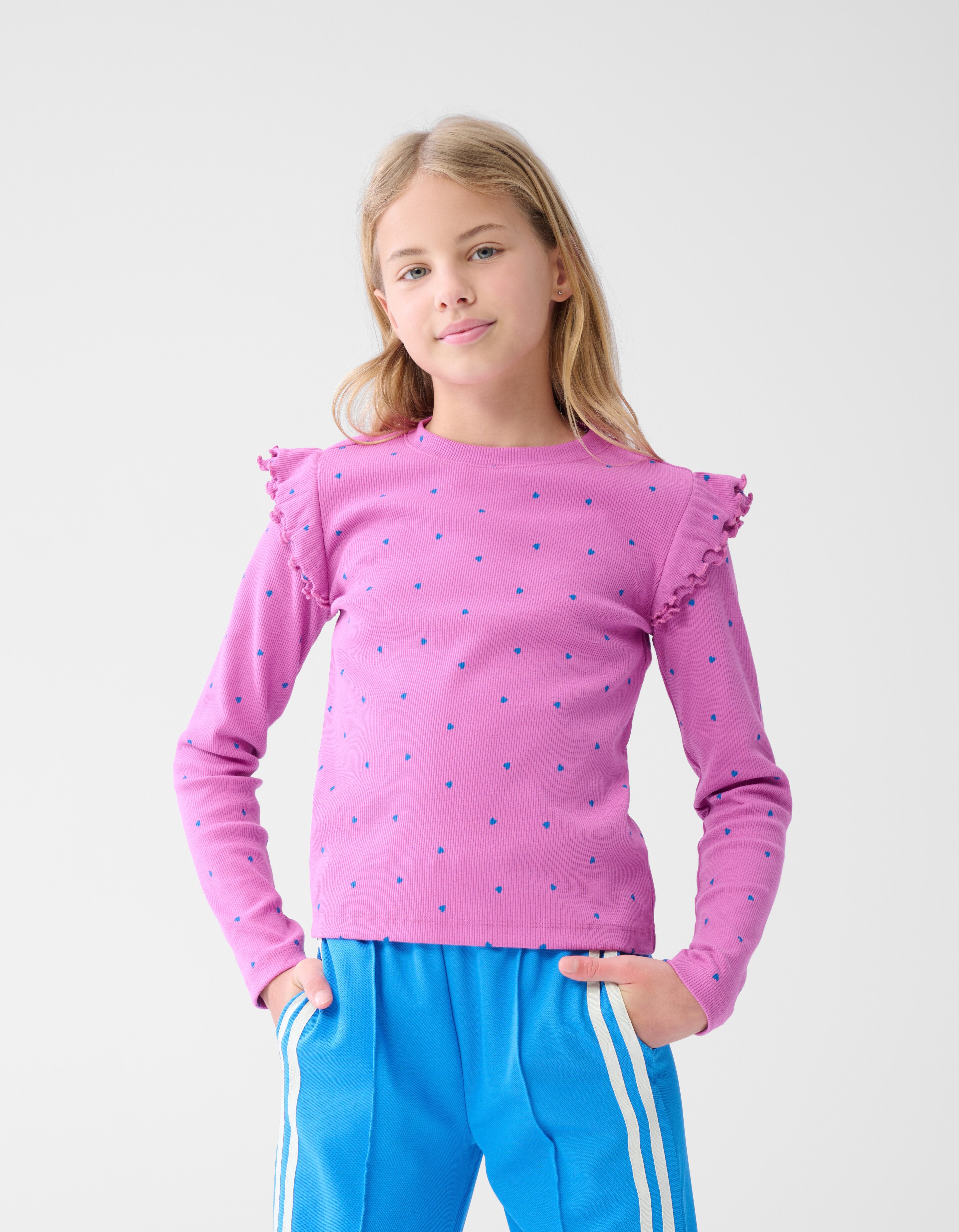 Herz-Rüschen-Top Rosa SHOEBY GIRLS