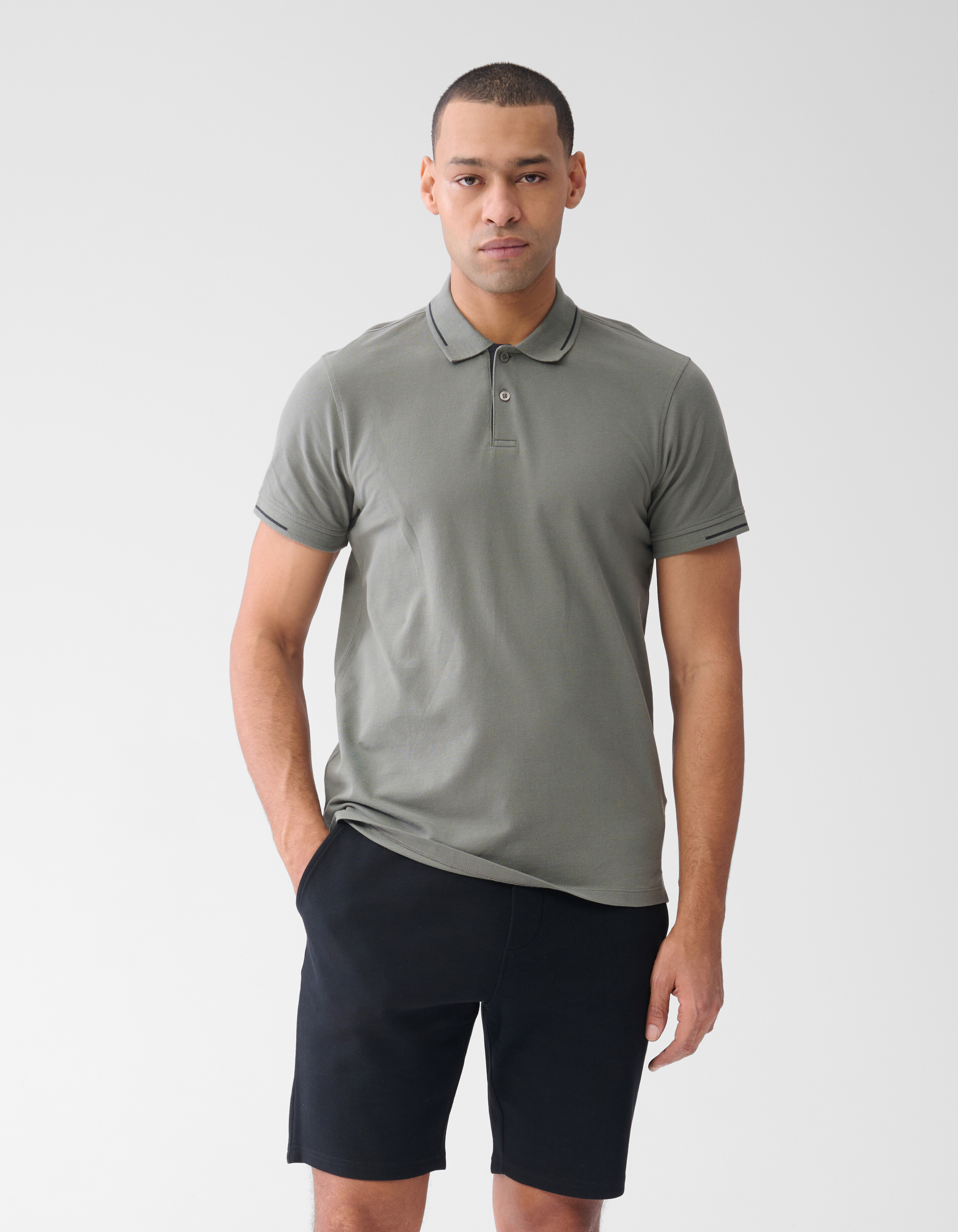 Piqué Shorts Schwarz SHOEBY MEN