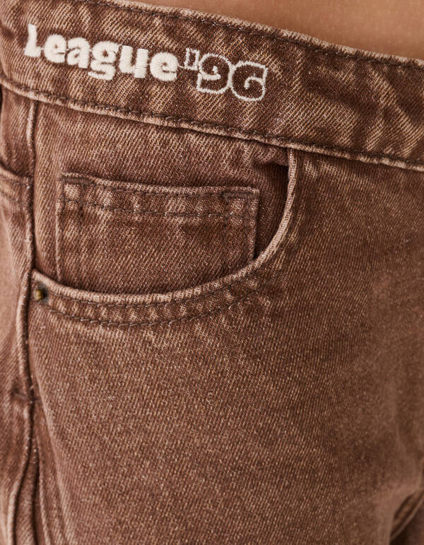 Asymmetrische Barrel-Fit-Jeans, Braun SHOEBY GIRLS
