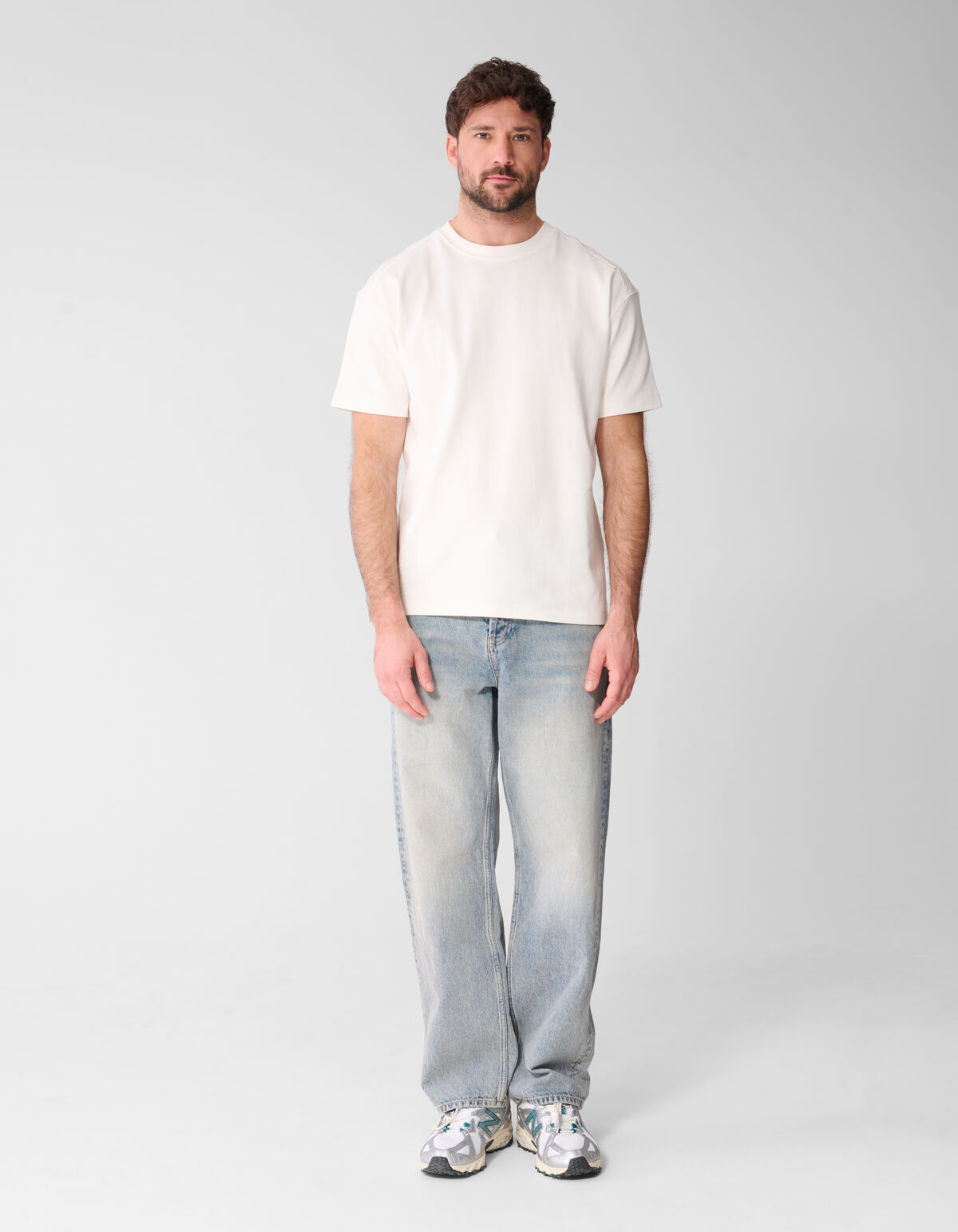 Baggy Fit Jeans Waschblau/Grau L32 SHOEBY MEN