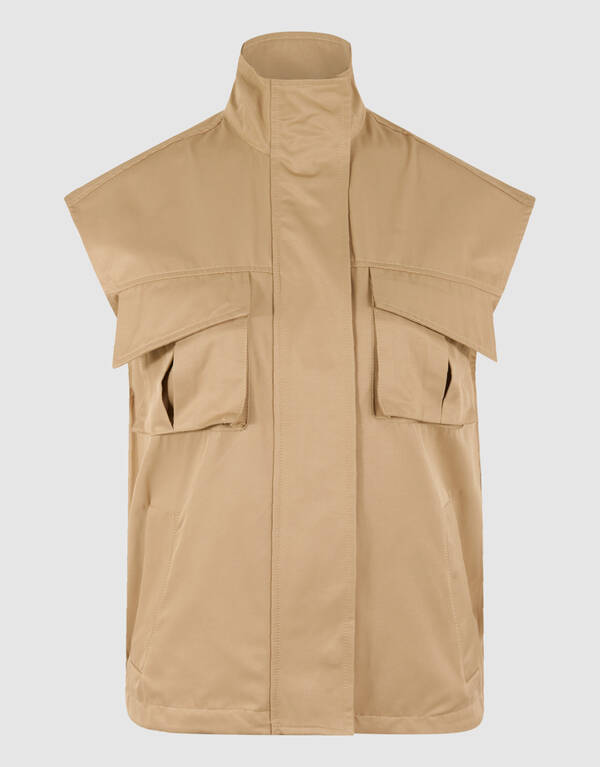 &Auml;rmellose Cargo-Jacke Beige SHOEBY WOMEN