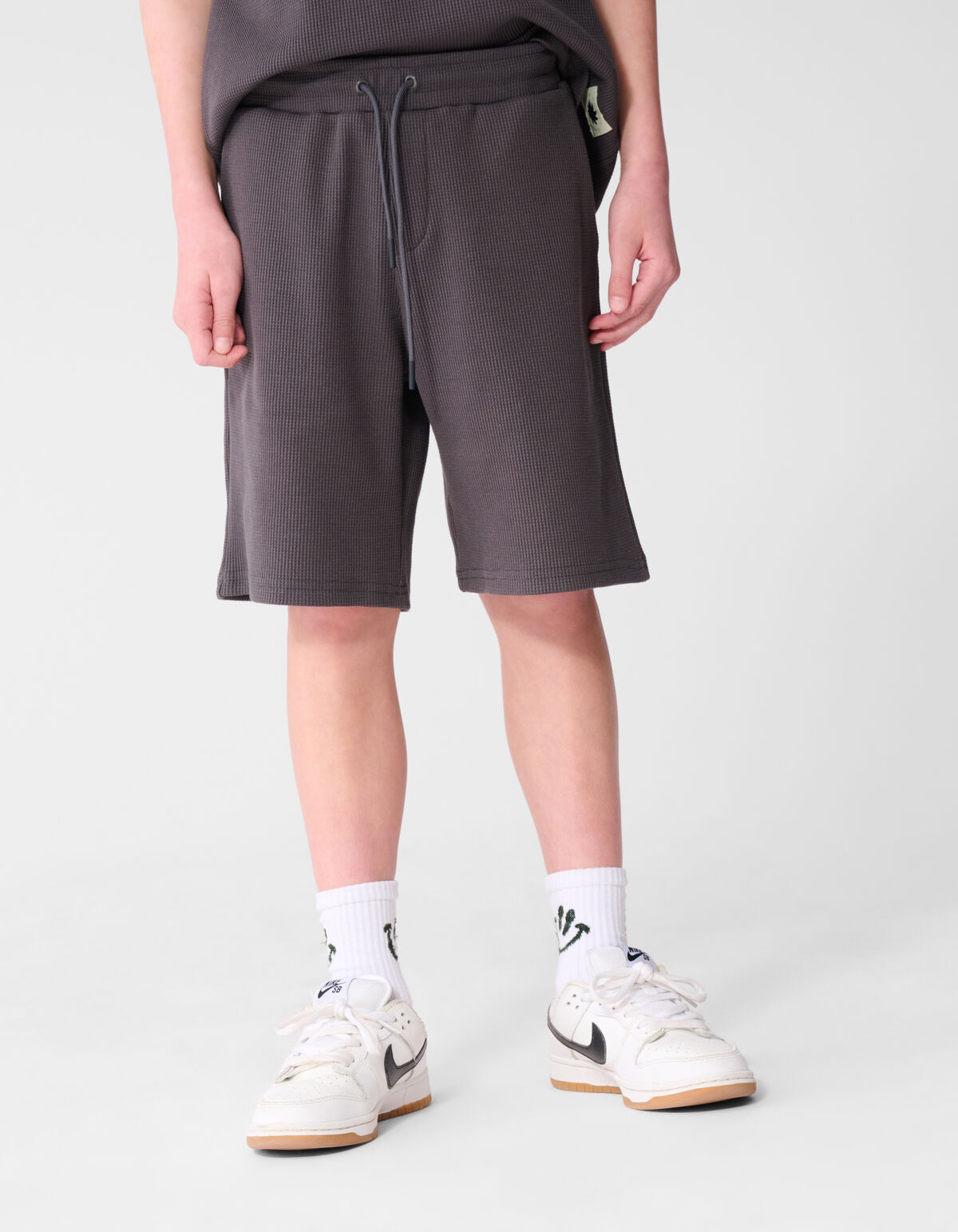 Waffelstruktur Kurz Dunkelgrau SHOEBY BOYS