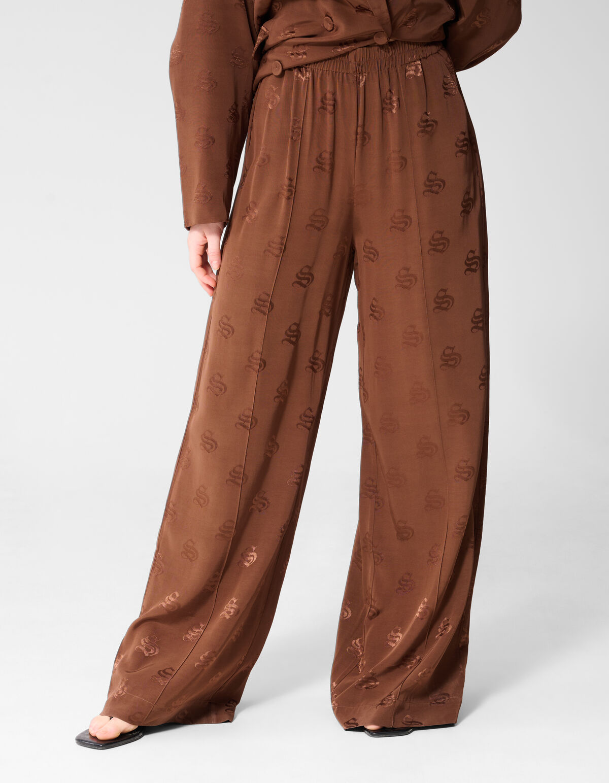 Logo Jacquard Hose Braun SHOEBY WOMEN