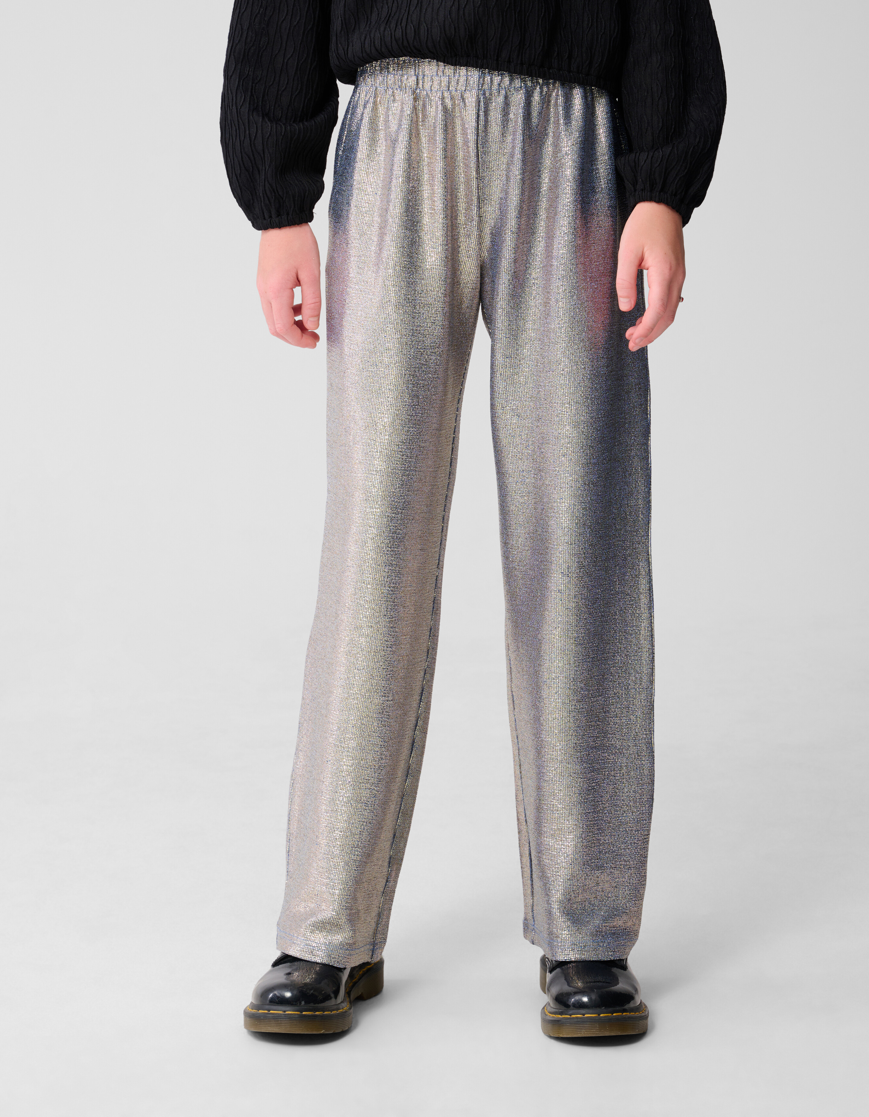 Metallic-Hose mit weitem Bein Blau SHOEBY GIRLS