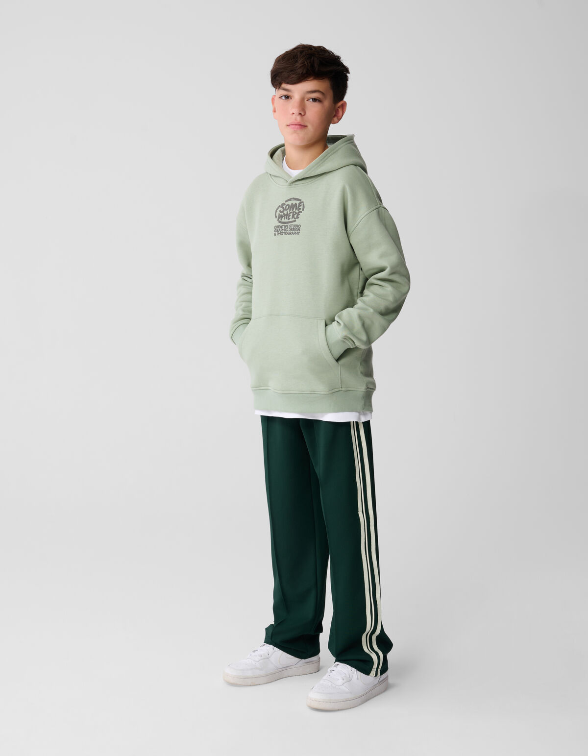 Irgendwo Artwork Kapuzenpullover Lichtgrün SHOEBY BOYS