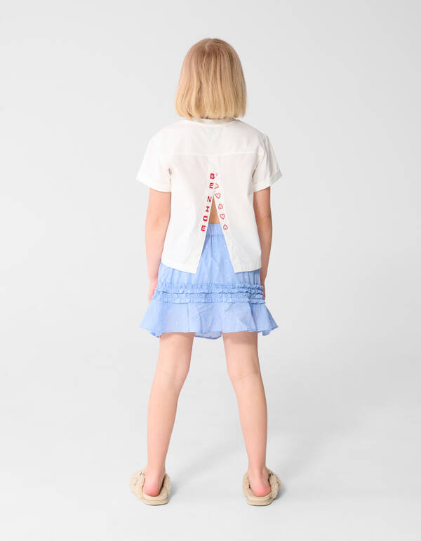 R&uuml;schen-Minirock Hellblau SHOEBY GIRLS