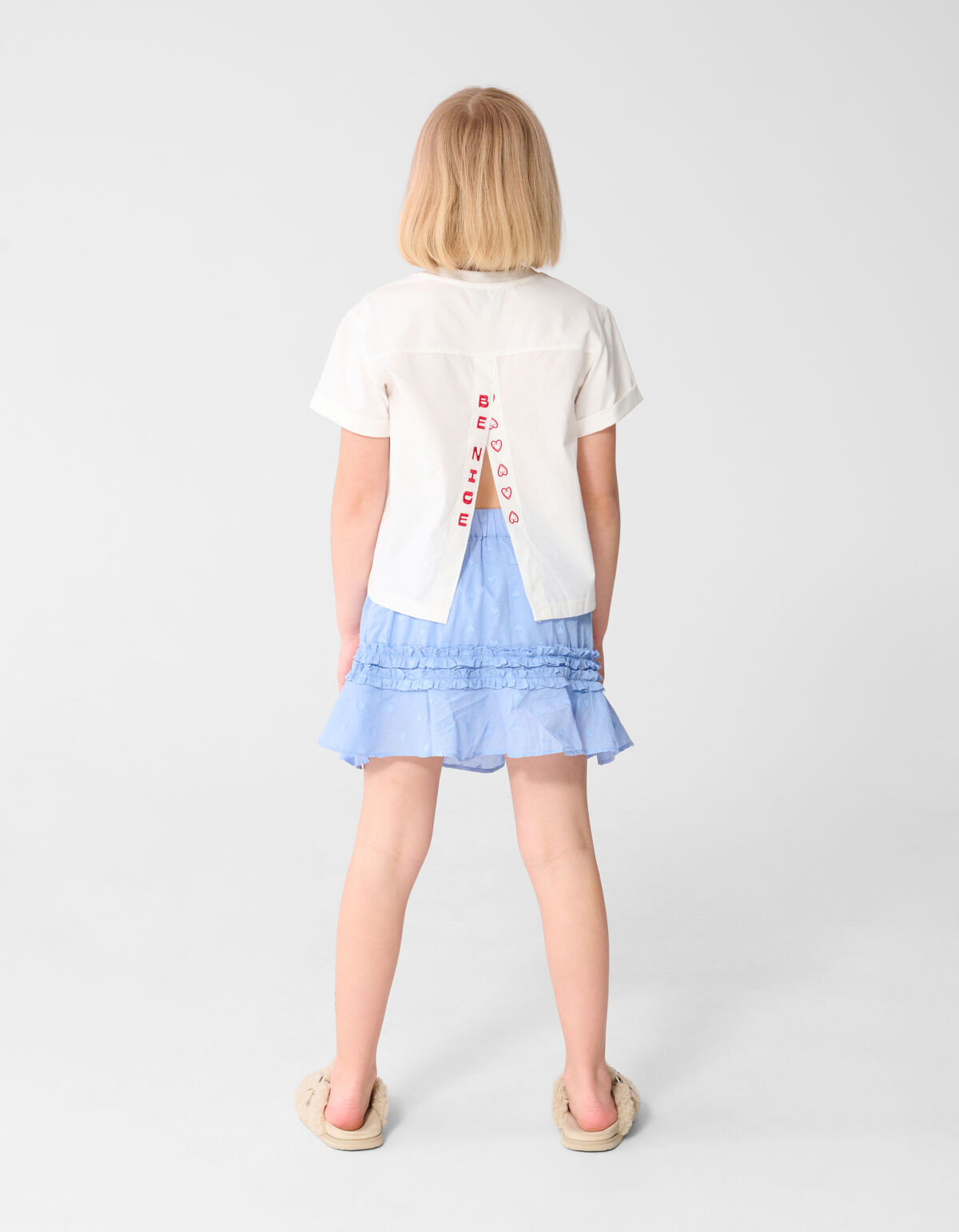 R&uuml;schen-Minirock Hellblau SHOEBY GIRLS