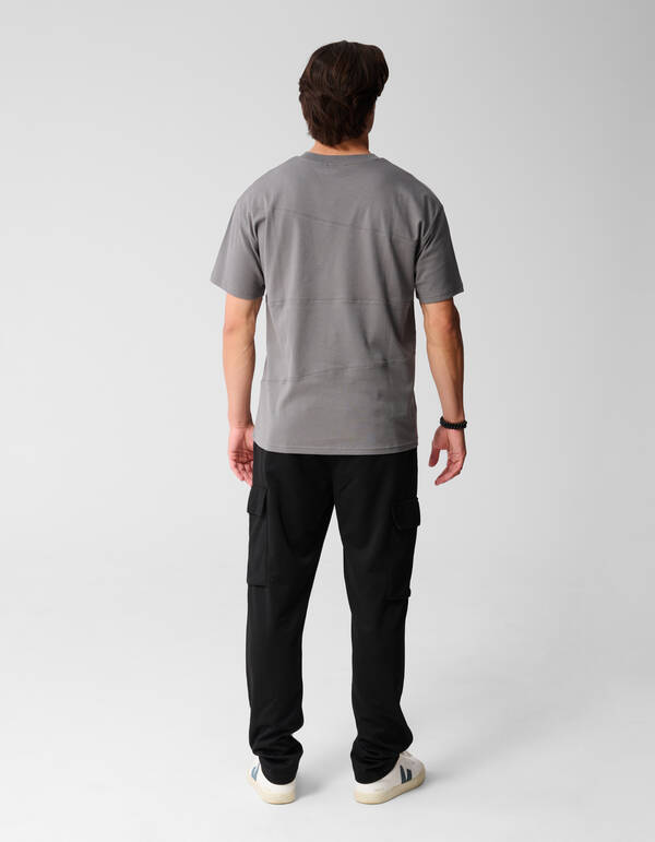 Mixed Lines Kunstwerk T-Shirt Dunkelgr&uuml;n SHOEBY MEN