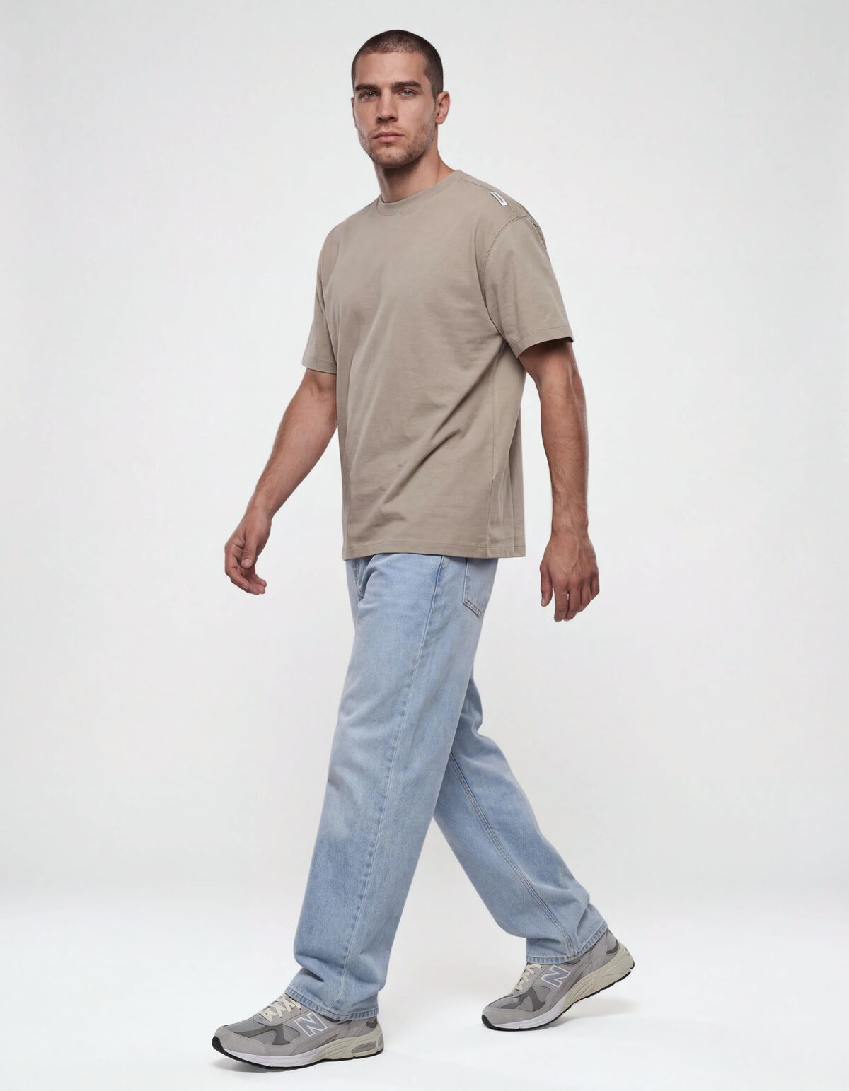 T-Shirt mit Aufdruck Hellgr&uuml;n SHOEBY MEN
