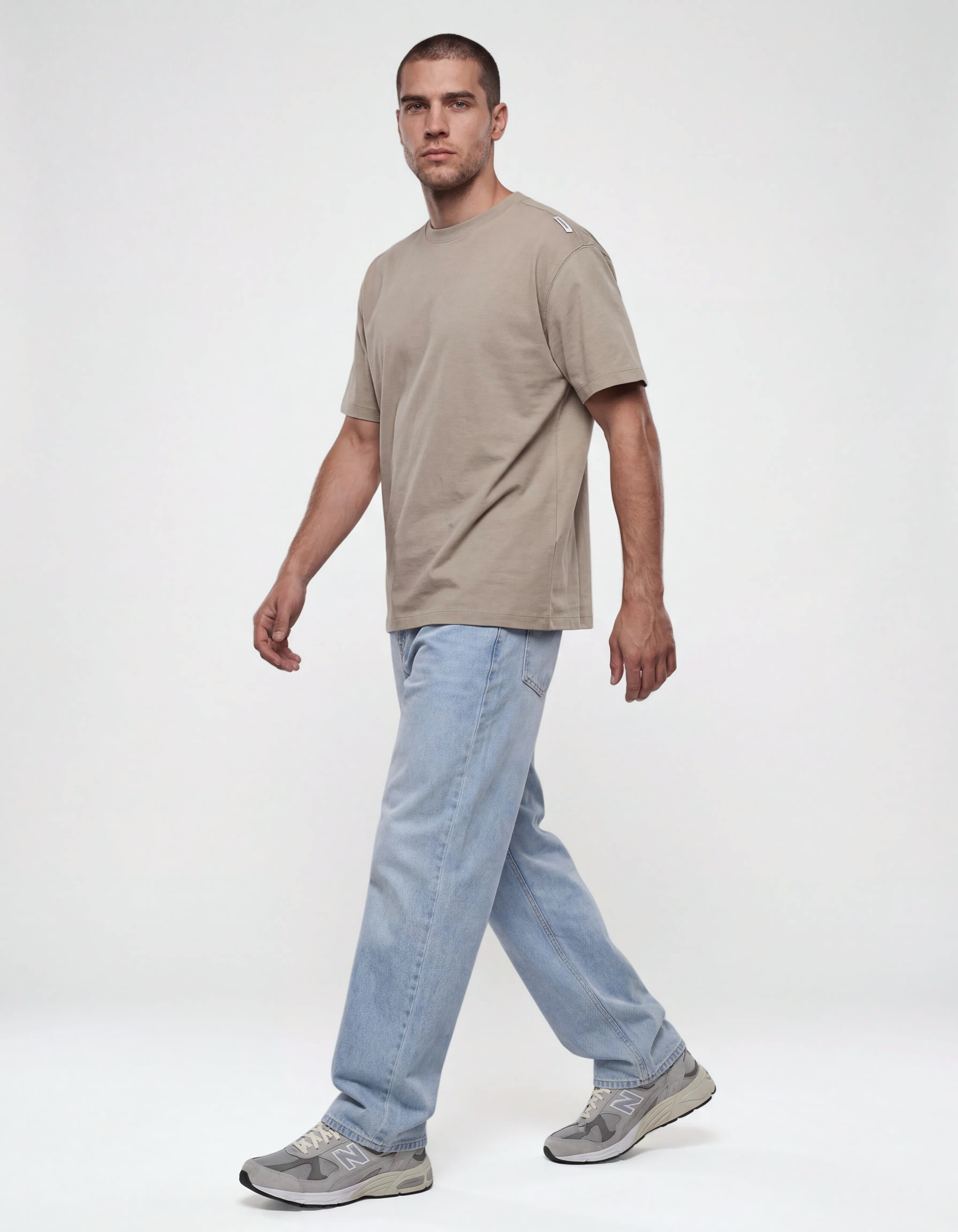 T-Shirt mit Aufdruck Hellgr&uuml;n SHOEBY MEN