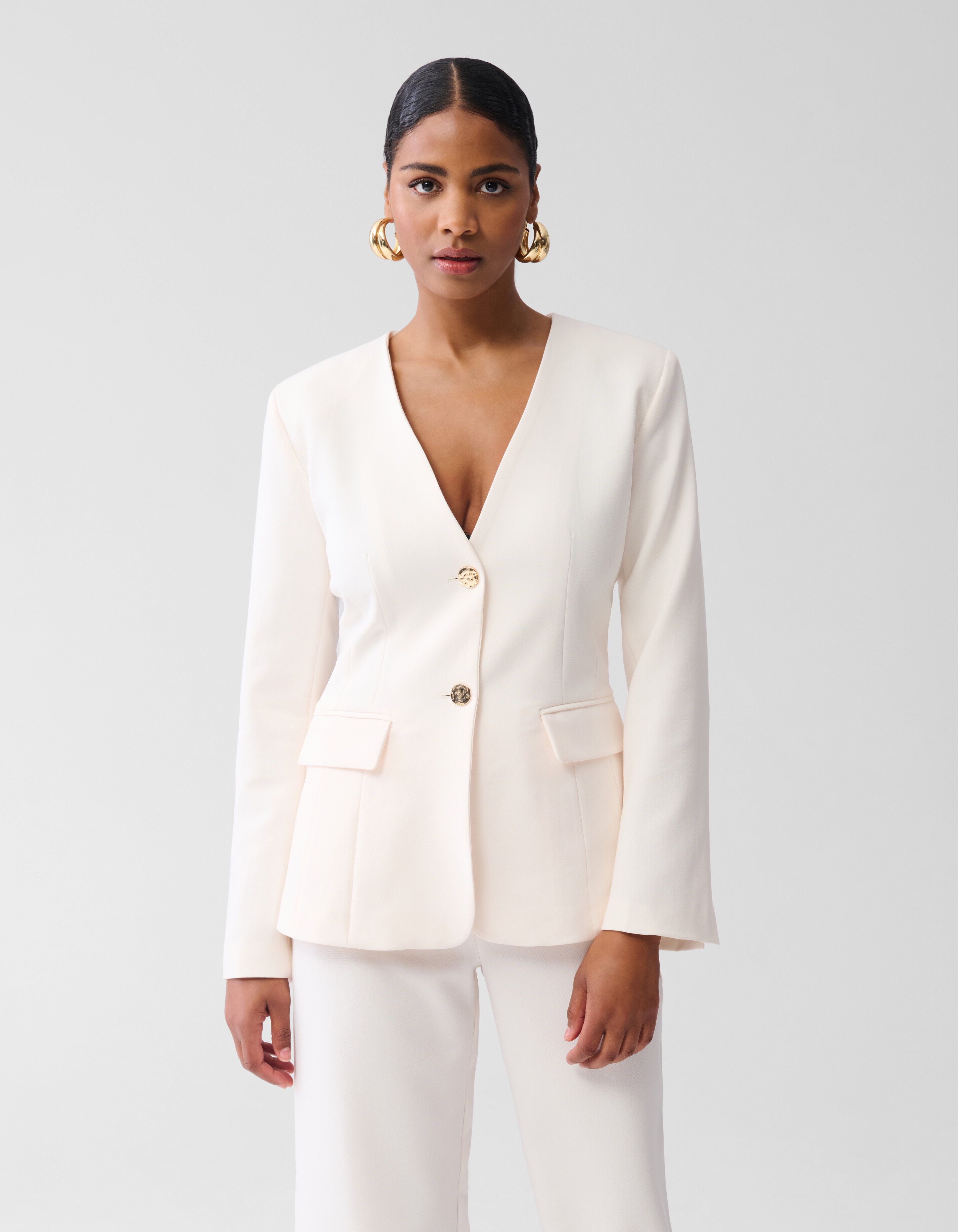 Sanduhr-Blazer Off White von Fred SHOEBY WOMEN