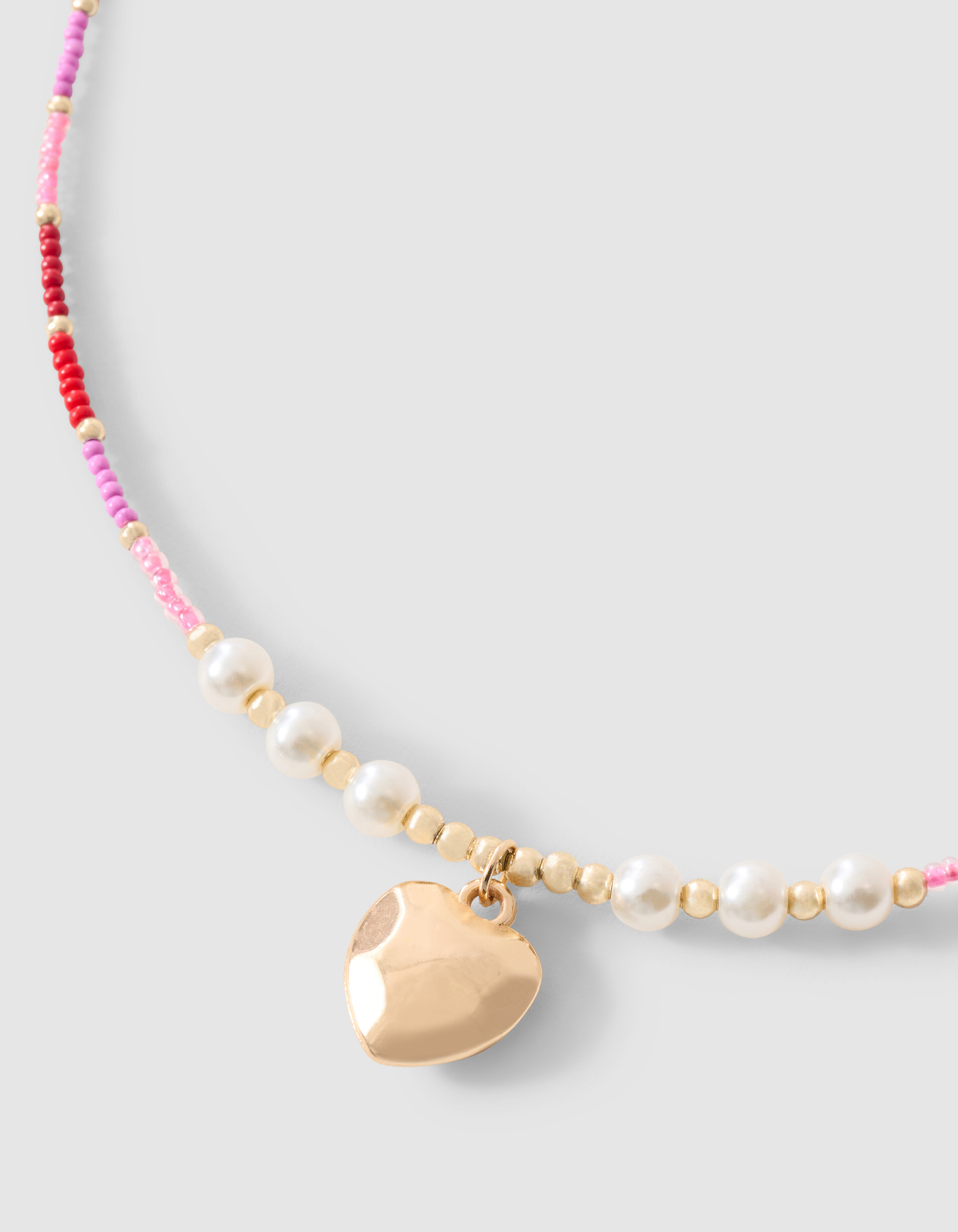 Perlenherz Kette Rosa SHOEBY ACCESSOIRES