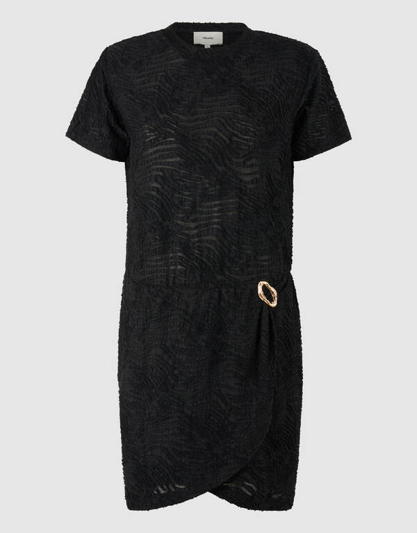 Zebra-Jersey-Kleid Schwarz SHOEBY WOMEN